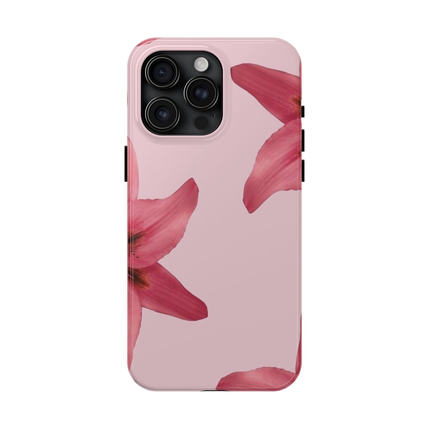 Stylish Floral Phone Case - Tough & Durable, Pink Lily Design, Perfect for Flower Lovers, Gift for Her, Seasonal Accessory, Phone Protection