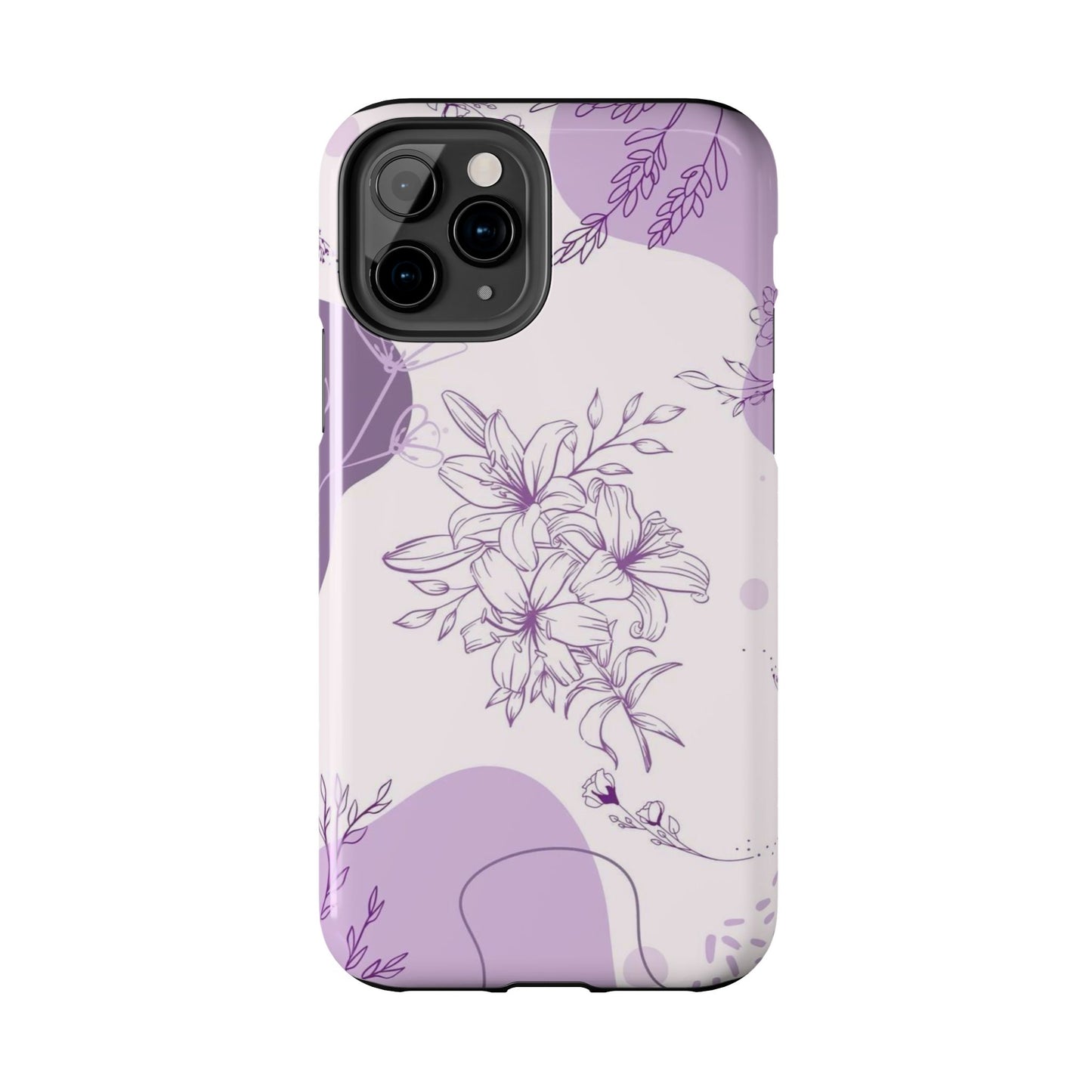 Stylish Floral Tough Phone Cases - Durable Floral Design for Women, Gift for Her, Phone Protection, Nature-Inspired Tech Accessories