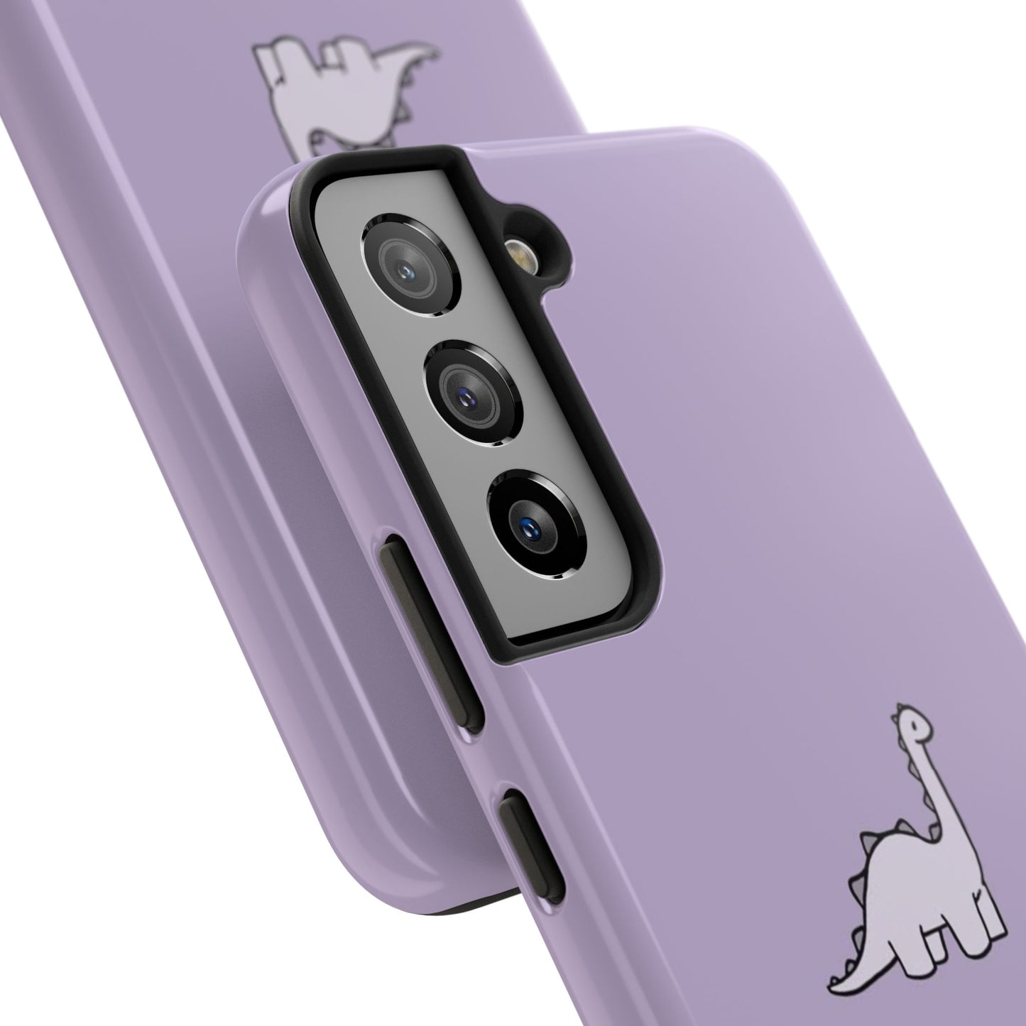 Cute Dinosaur Tough Phone Cases, Kid-Friendly Phone Covers, Dinosaur Gifts for Kids, Purple Phone Accessories, Durable Cases