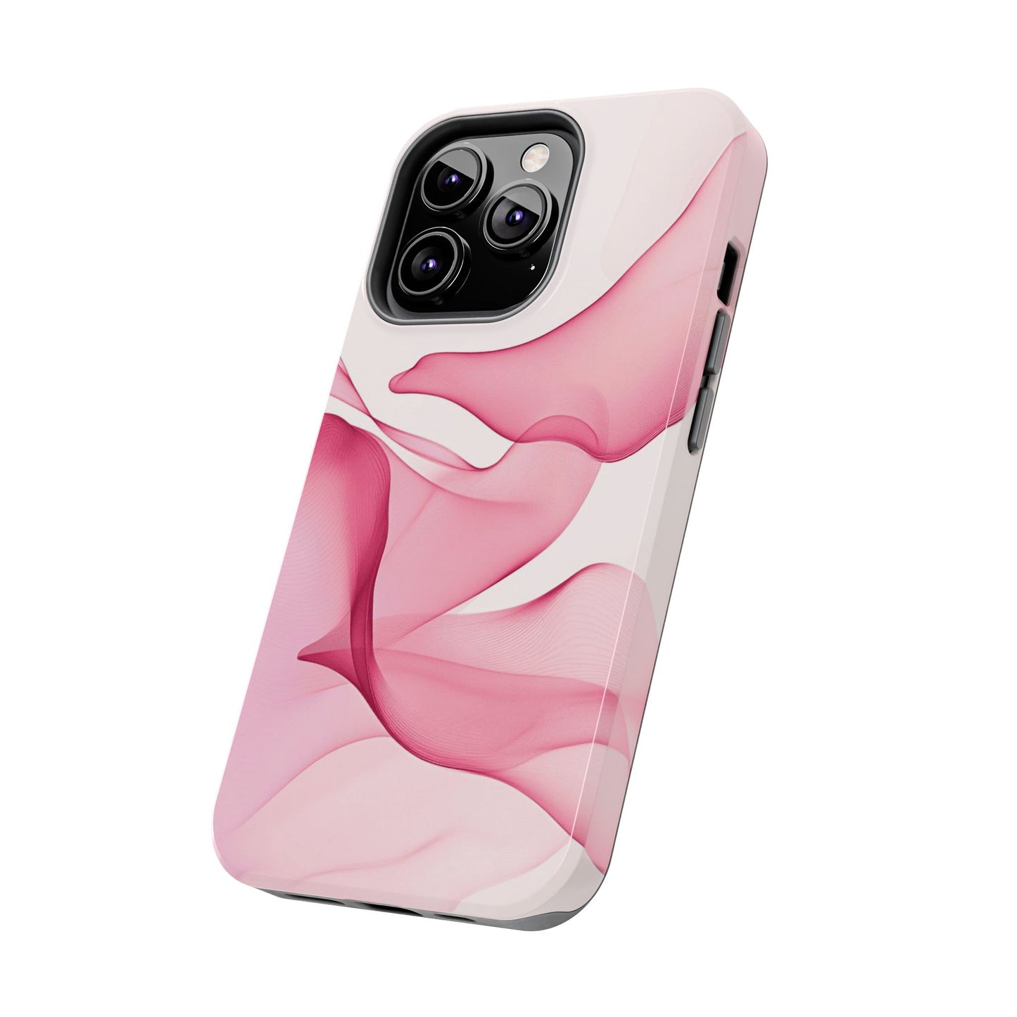 Elegant Tough Phone Cases | Stylish Shockproof Covers for Women | Trendy Gift for Birthdays, Holidays, or Any Occasion, Pink Flow Design