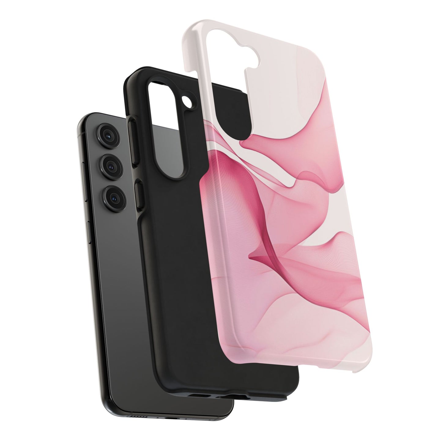 Elegant Tough Phone Cases | Stylish Shockproof Covers for Women | Trendy Gift for Birthdays, Holidays, or Any Occasion, Pink Flow Design