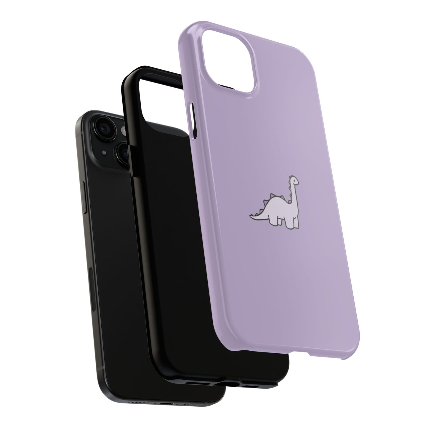 Cute Dinosaur Tough Phone Cases, Kid-Friendly Phone Covers, Dinosaur Gifts for Kids, Purple Phone Accessories, Durable Cases