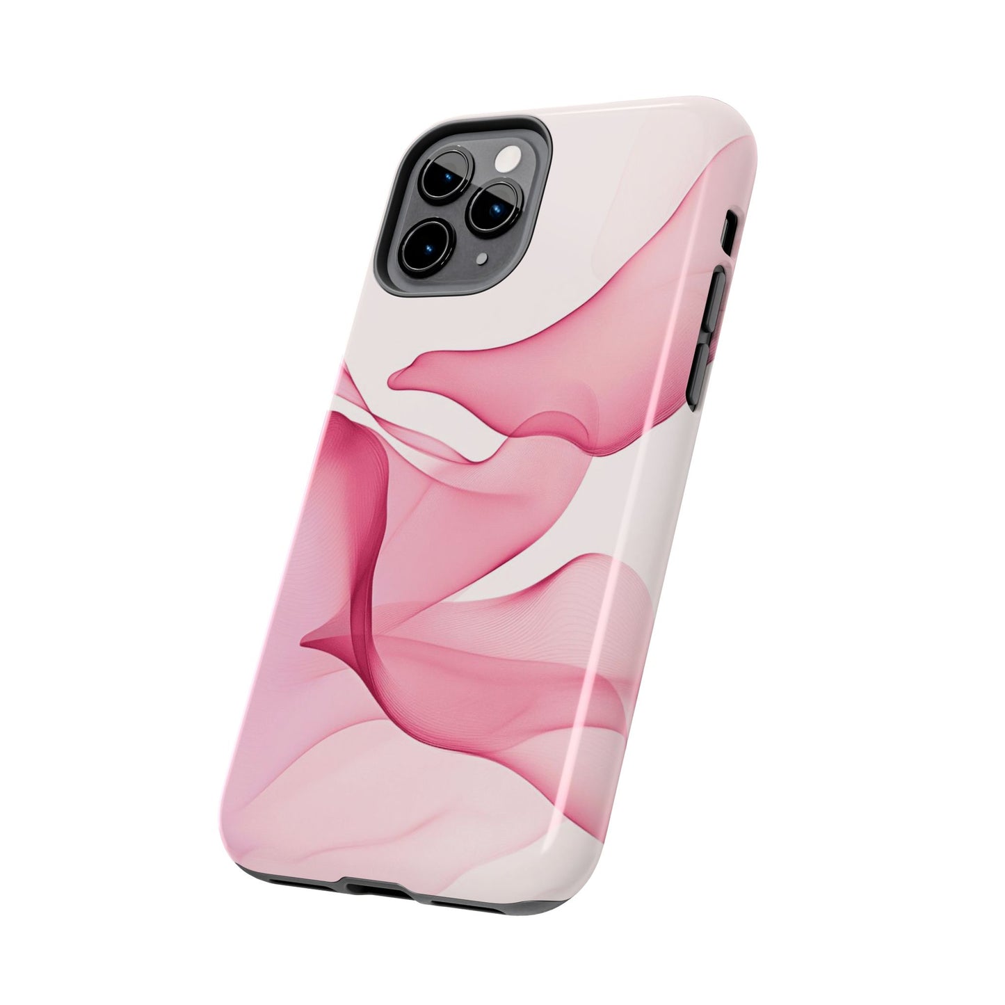 Elegant Tough Phone Cases | Stylish Shockproof Covers for Women | Trendy Gift for Birthdays, Holidays, or Any Occasion, Pink Flow Design