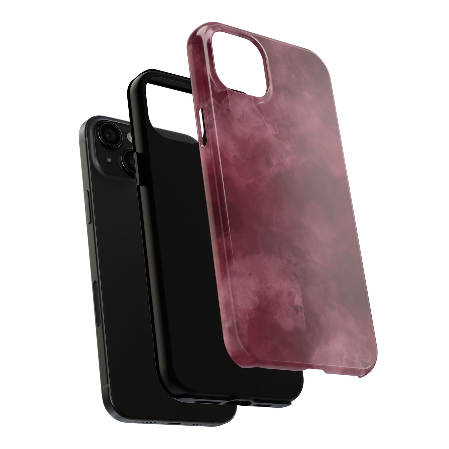 Elegant Burgundy Tough Phone Cases, Stylish Phone Cover, Durable Phone Protector, Unique Gift, Trendy Tech Accessories