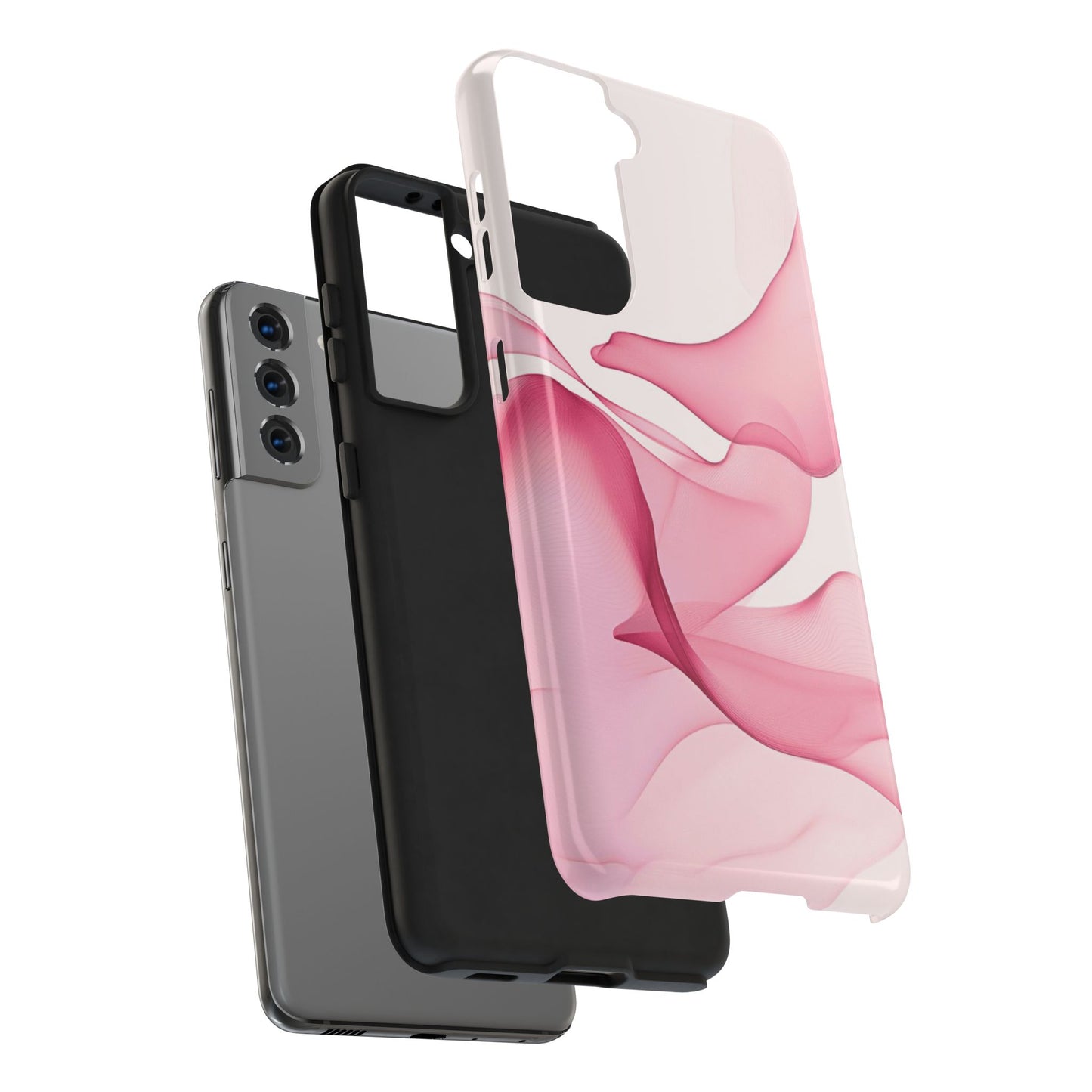 Elegant Tough Phone Cases | Stylish Shockproof Covers for Women | Trendy Gift for Birthdays, Holidays, or Any Occasion, Pink Flow Design