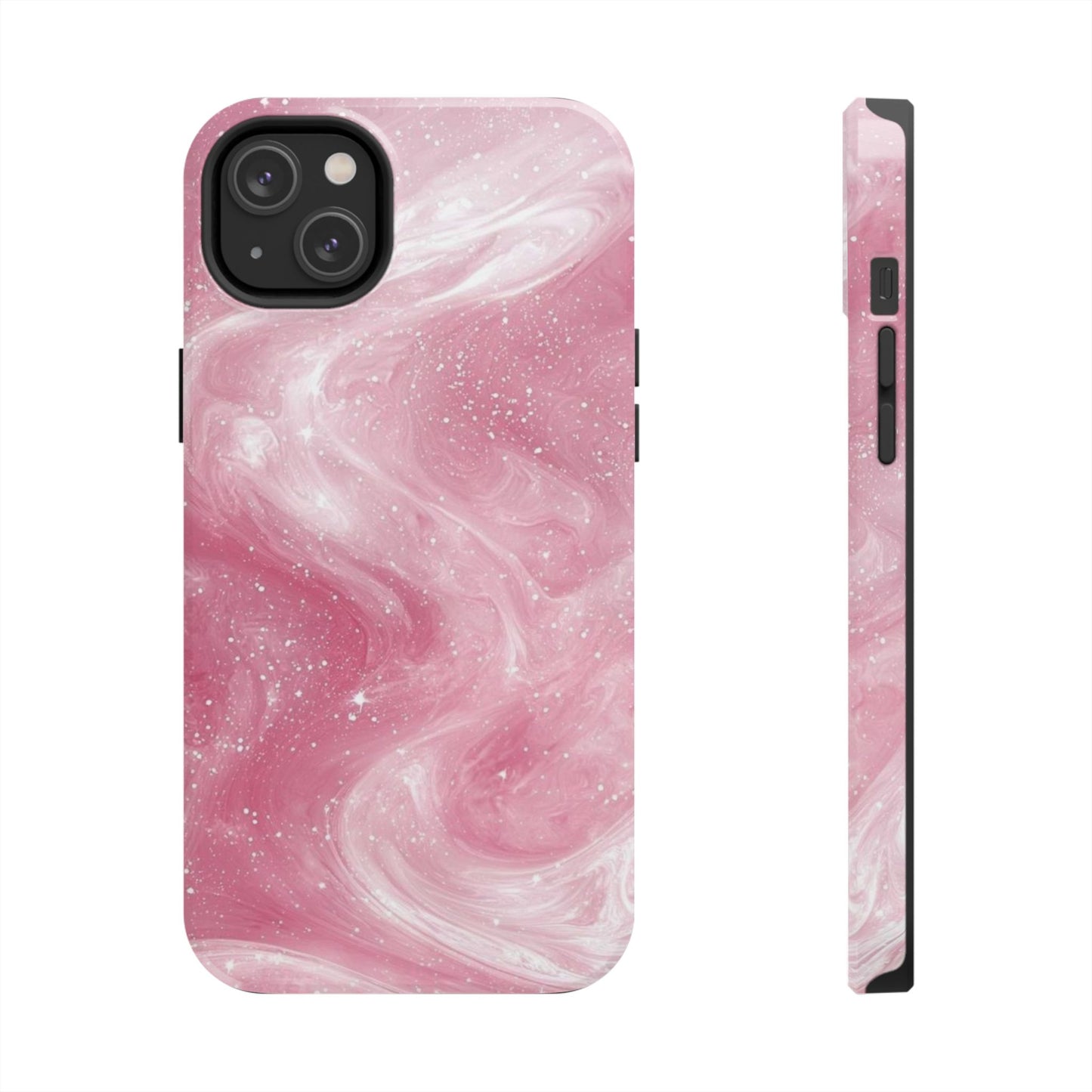 Stylish Tough Phone Cases - Pink Marble Design, Phone Cover for Women, Durable Protection, Trendy Gift, Birthday Present, Everyday Use