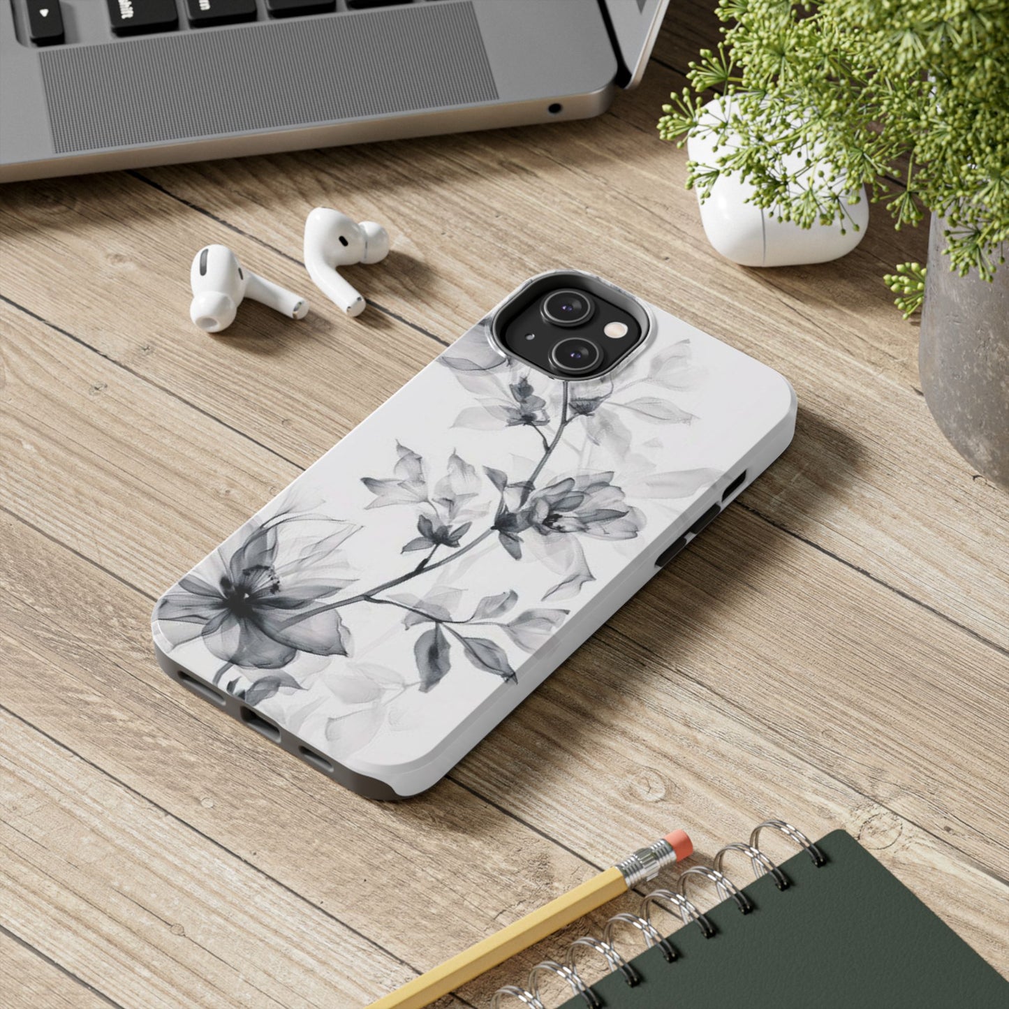 Elegant Floral Tough Phone Cases, Durable Phone Cover, Gift for Her, Protective Case, Floral Design, Stylish Accessory