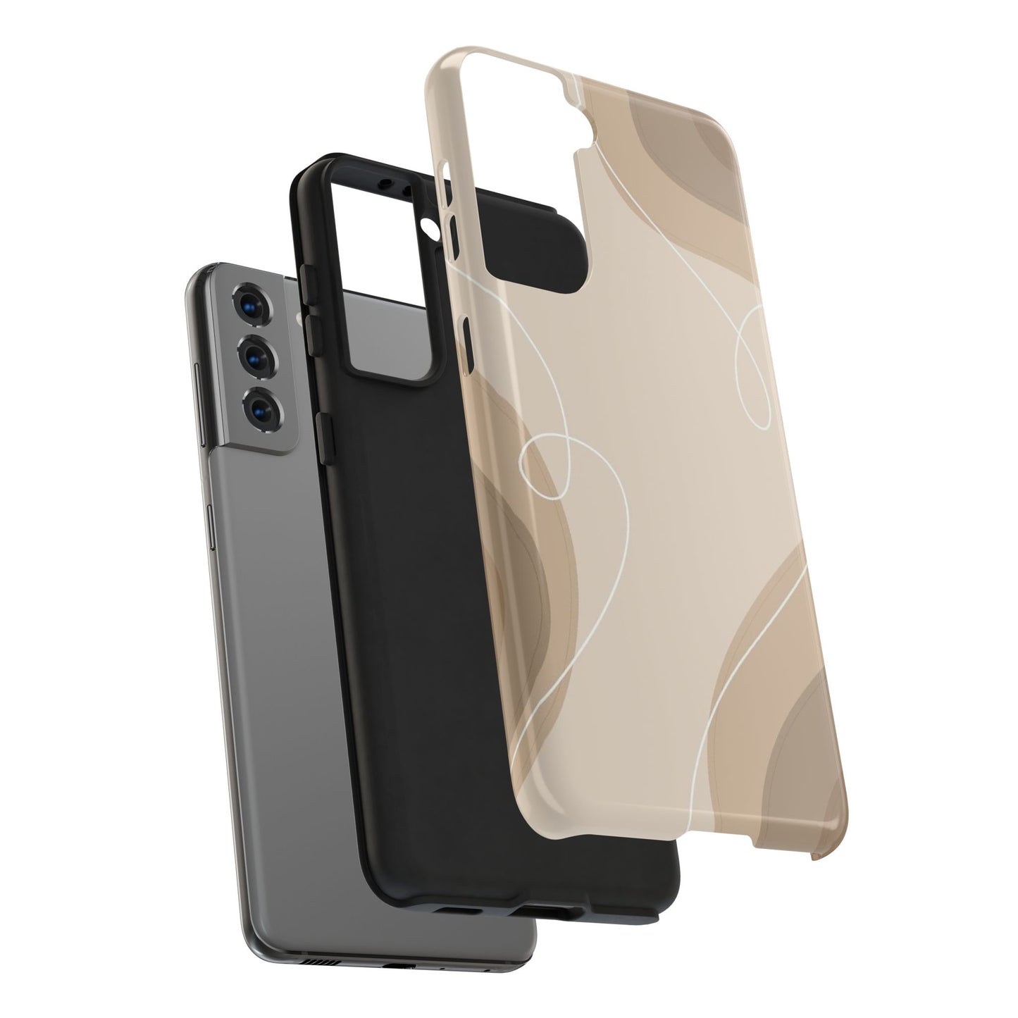 Abstract Wave Tough Phone Cases, Modern Phone Covers, Stylish Protective Cases, Gift for Her, Minimalist Design