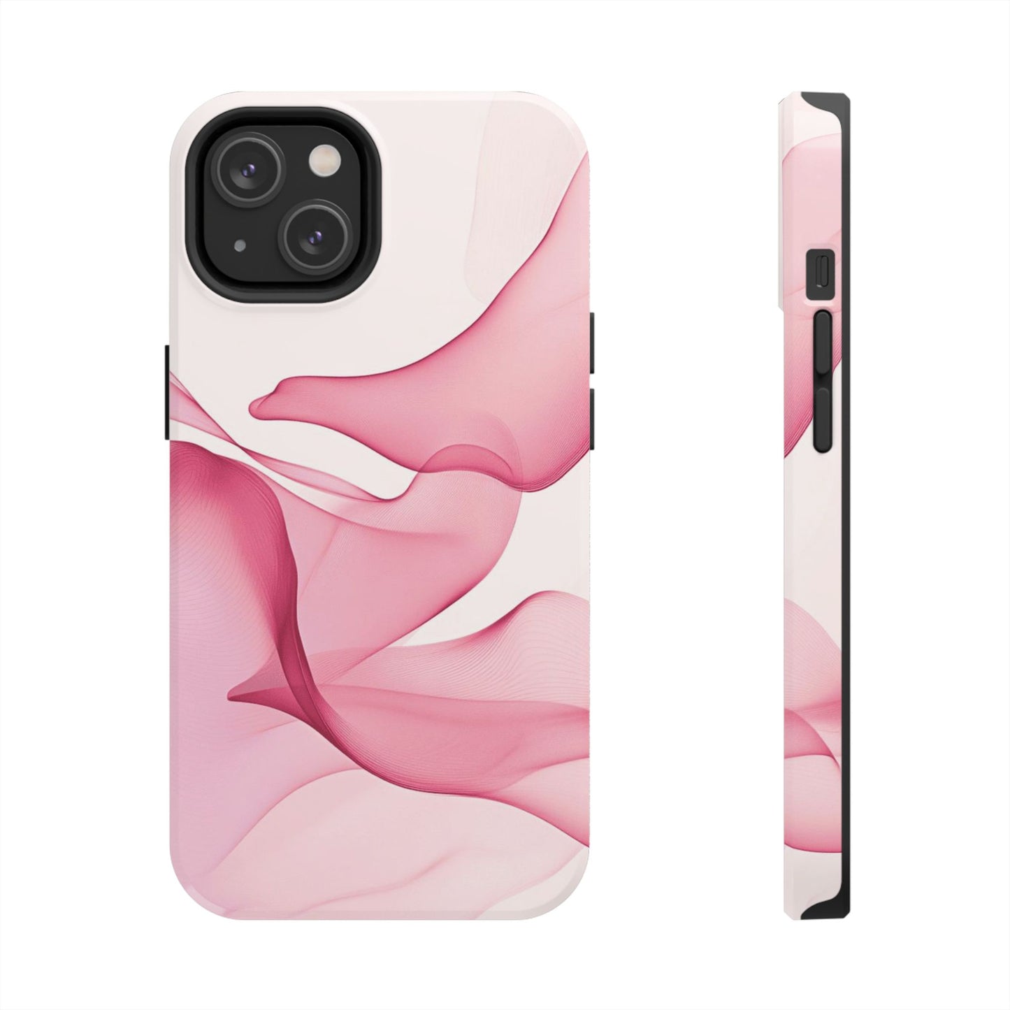 Elegant Tough Phone Cases | Stylish Shockproof Covers for Women | Trendy Gift for Birthdays, Holidays, or Any Occasion, Pink Flow Design
