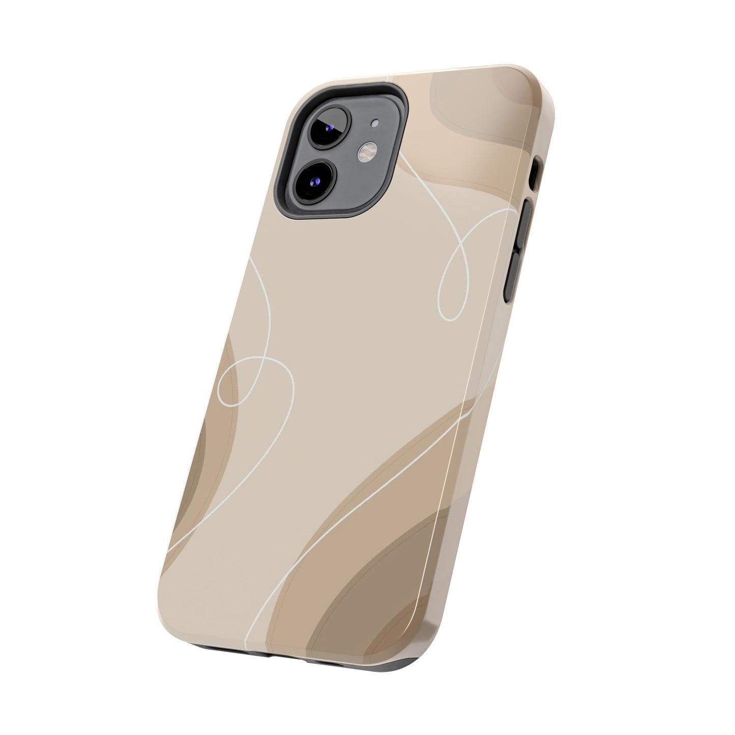 Abstract Wave Tough Phone Cases, Modern Phone Covers, Stylish Protective Cases, Gift for Her, Minimalist Design