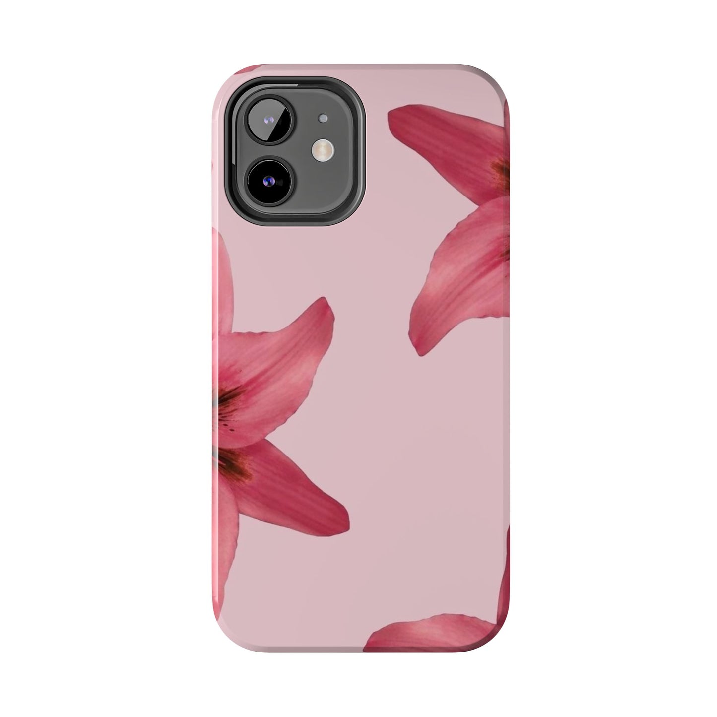 Stylish Floral Phone Case - Tough & Durable, Pink Lily Design, Perfect for Flower Lovers, Gift for Her, Seasonal Accessory, Phone Protection