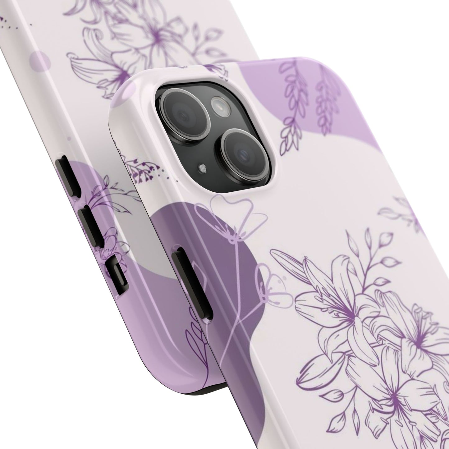 Stylish Floral Tough Phone Cases - Durable Floral Design for Women, Gift for Her, Phone Protection, Nature-Inspired Tech Accessories