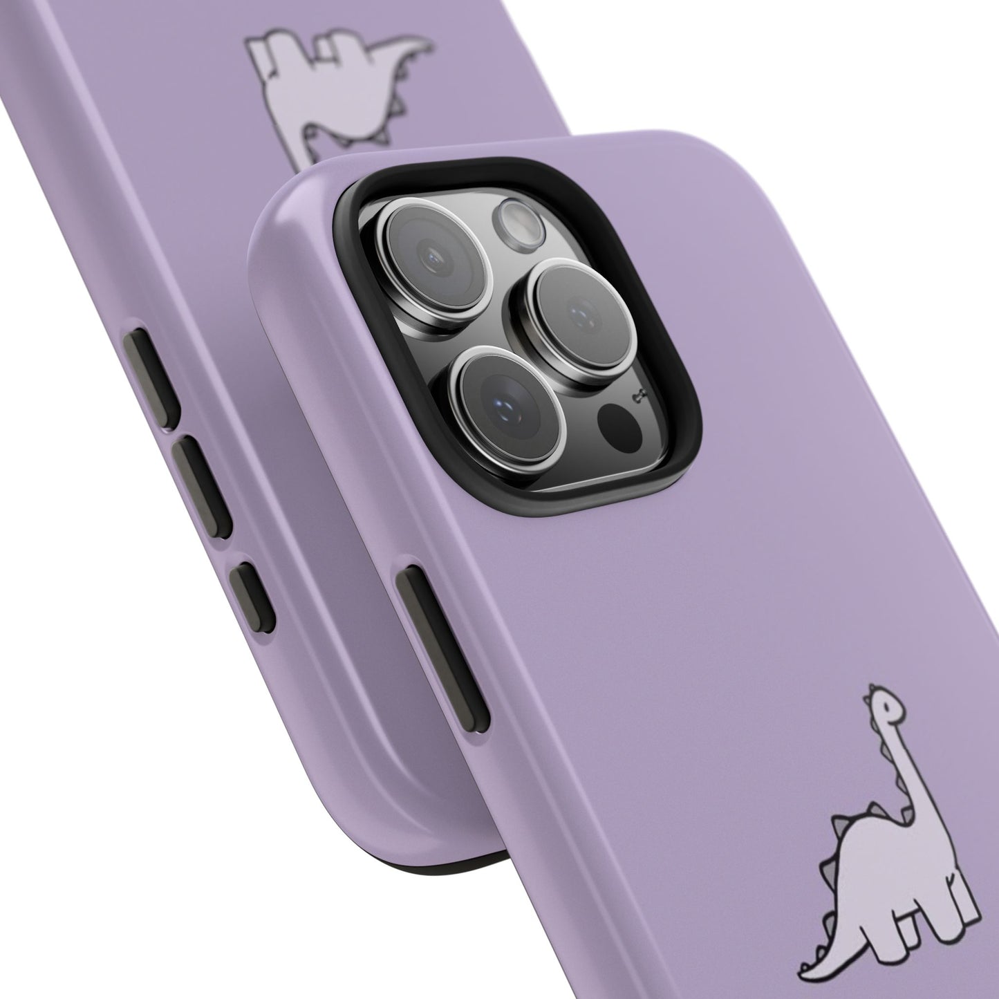 Cute Dinosaur Tough Phone Cases, Kid-Friendly Phone Covers, Dinosaur Gifts for Kids, Purple Phone Accessories, Durable Cases