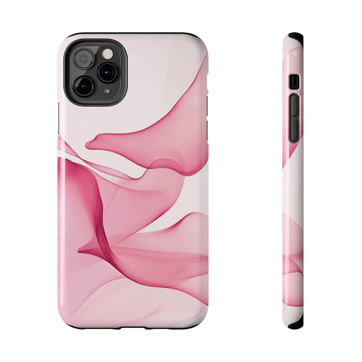 Elegant Tough Phone Cases | Stylish Shockproof Covers for Women | Trendy Gift for Birthdays, Holidays, or Any Occasion, Pink Flow Design