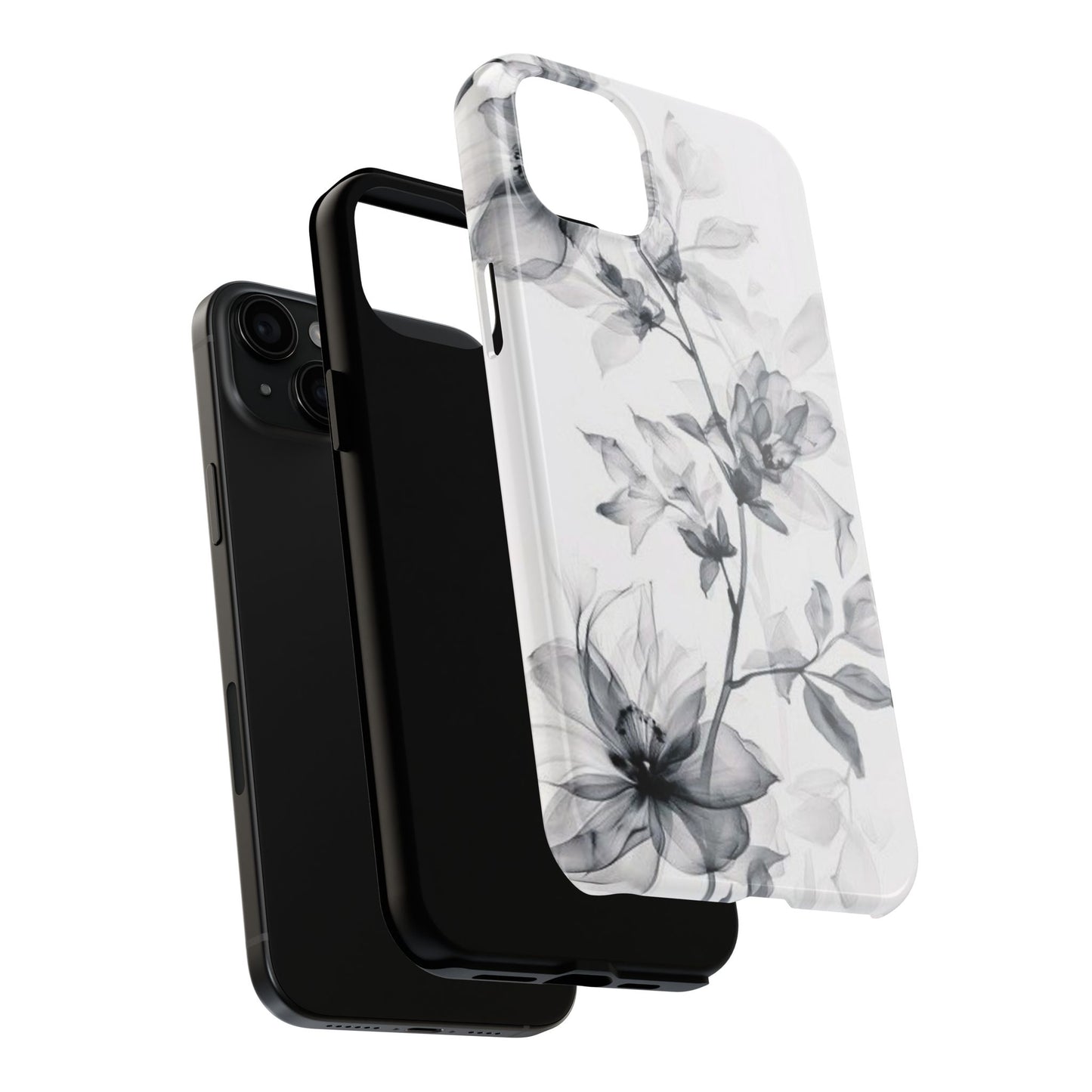 Elegant Floral Tough Phone Cases, Durable Phone Cover, Gift for Her, Protective Case, Floral Design, Stylish Accessory