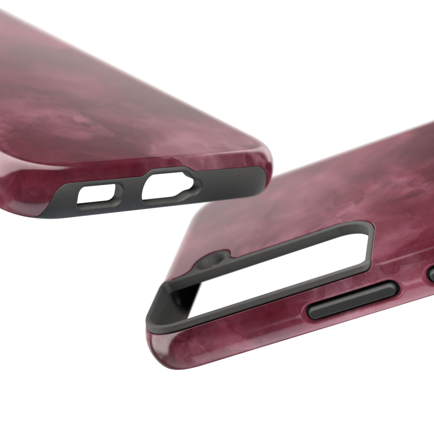 Elegant Burgundy Tough Phone Cases, Stylish Phone Cover, Durable Phone Protector, Unique Gift, Trendy Tech Accessories