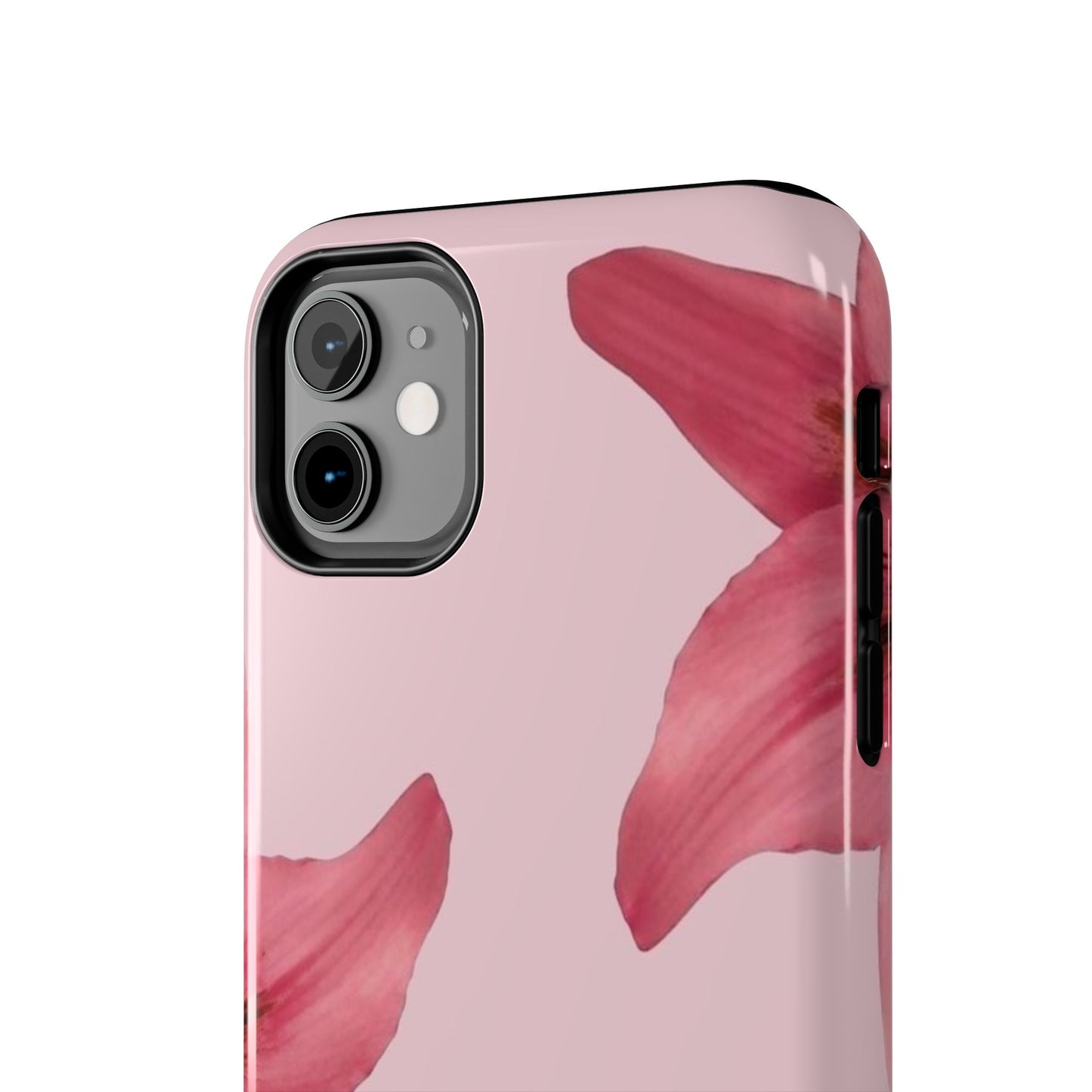Stylish Floral Phone Case - Tough & Durable, Pink Lily Design, Perfect for Flower Lovers, Gift for Her, Seasonal Accessory, Phone Protection