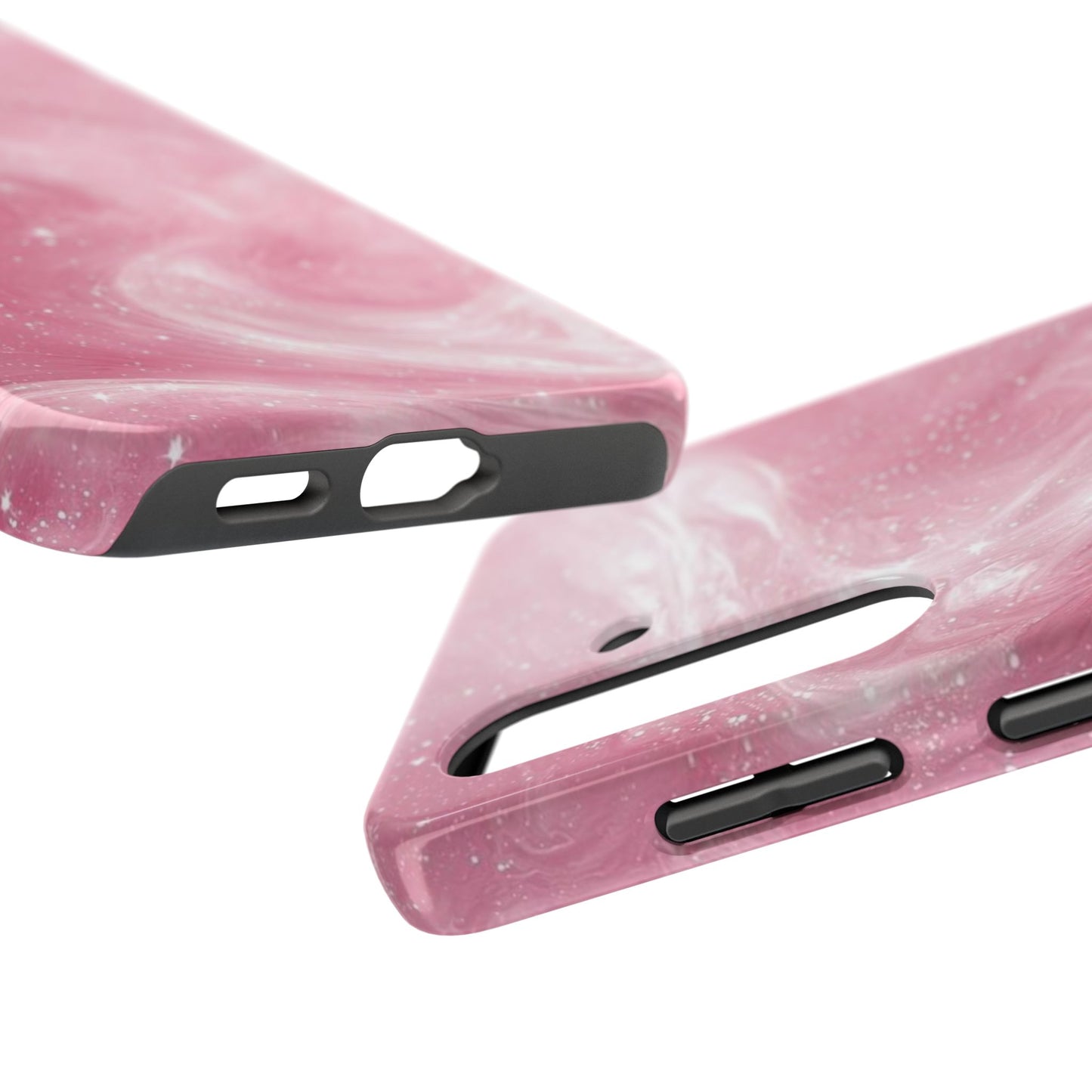 Stylish Tough Phone Cases - Pink Marble Design, Phone Cover for Women, Durable Protection, Trendy Gift, Birthday Present, Everyday Use