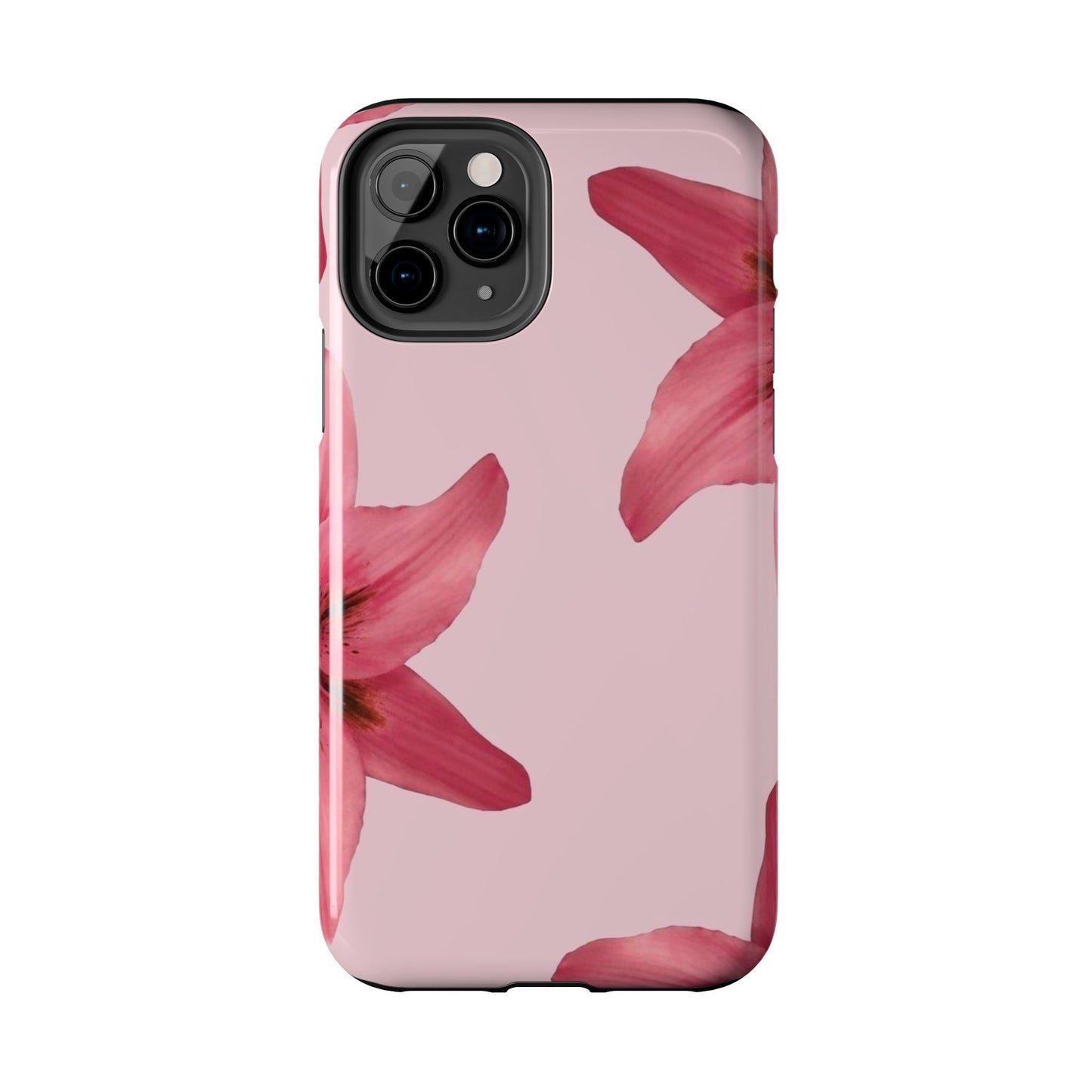 Stylish Floral Phone Case - Tough & Durable, Pink Lily Design, Perfect for Flower Lovers, Gift for Her, Seasonal Accessory, Phone Protection