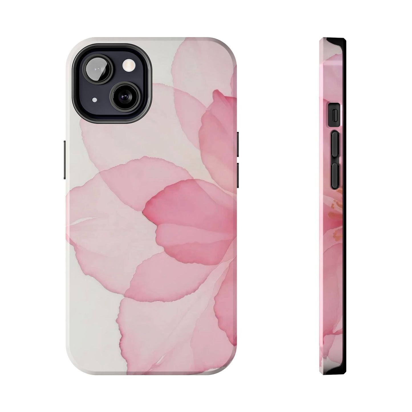 Floral Tough Phone Cases, Durable Phone Cover, Pink Flower Design, Gift for Her, Elegant Phone Accessory, Protect Your Phone