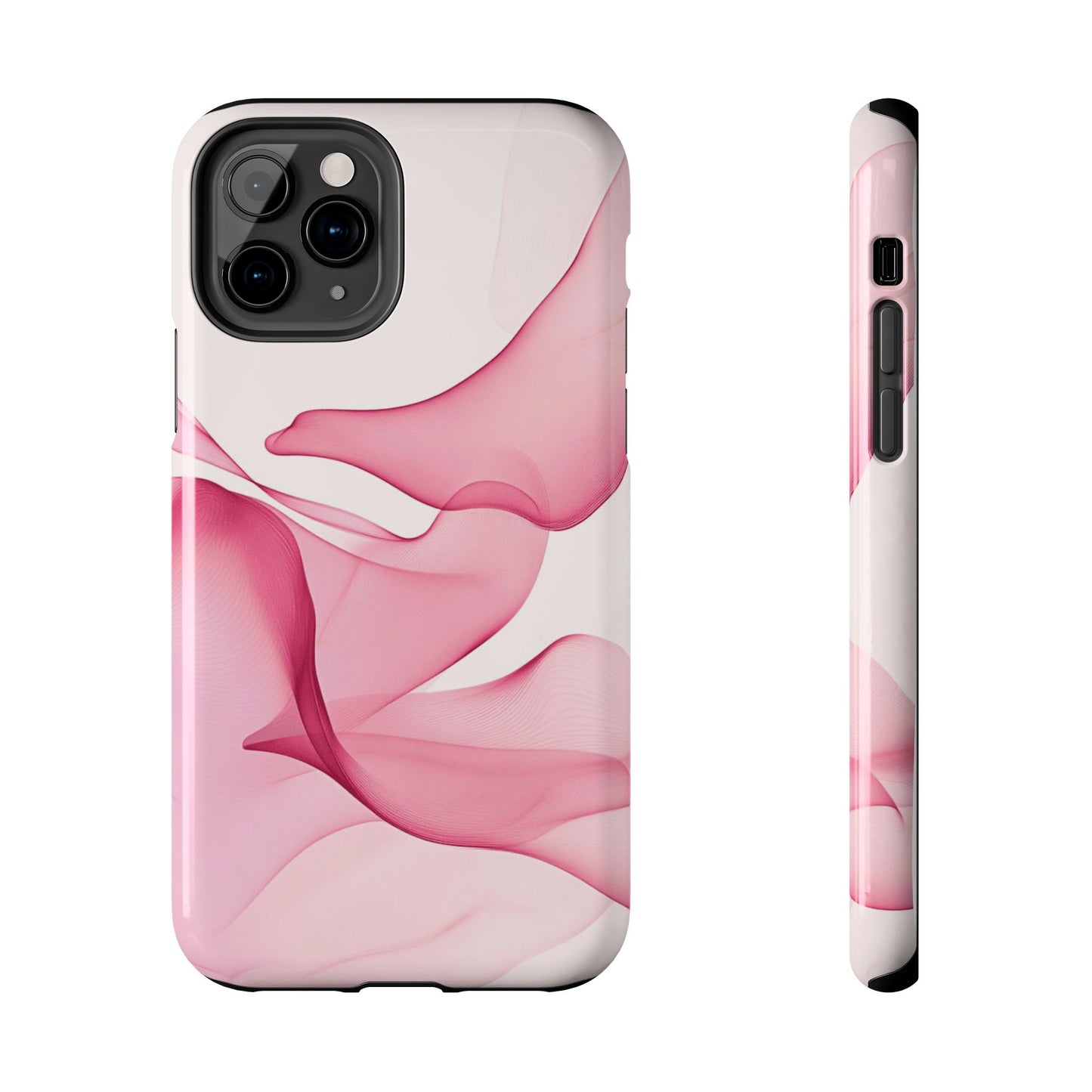 Elegant Tough Phone Cases | Stylish Shockproof Covers for Women | Trendy Gift for Birthdays, Holidays, or Any Occasion, Pink Flow Design