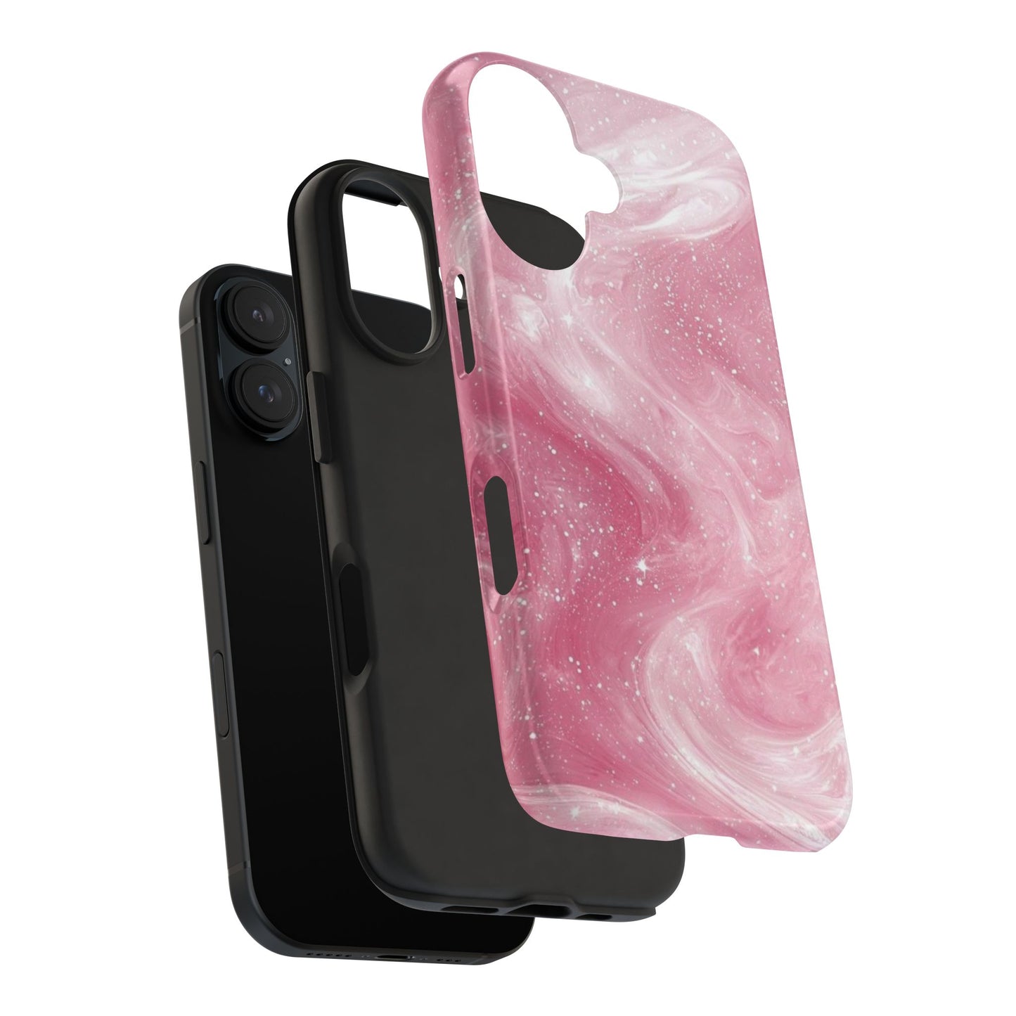 Stylish Tough Phone Cases - Pink Marble Design, Phone Cover for Women, Durable Protection, Trendy Gift, Birthday Present, Everyday Use
