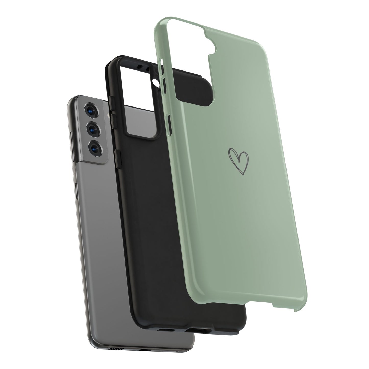 Stylish Tough Phone Cases with Heart Design, Cute Mobile Covers, Unique Gifts for Him/Her, Durable Accessories, Birthday/Friends/Valentine's