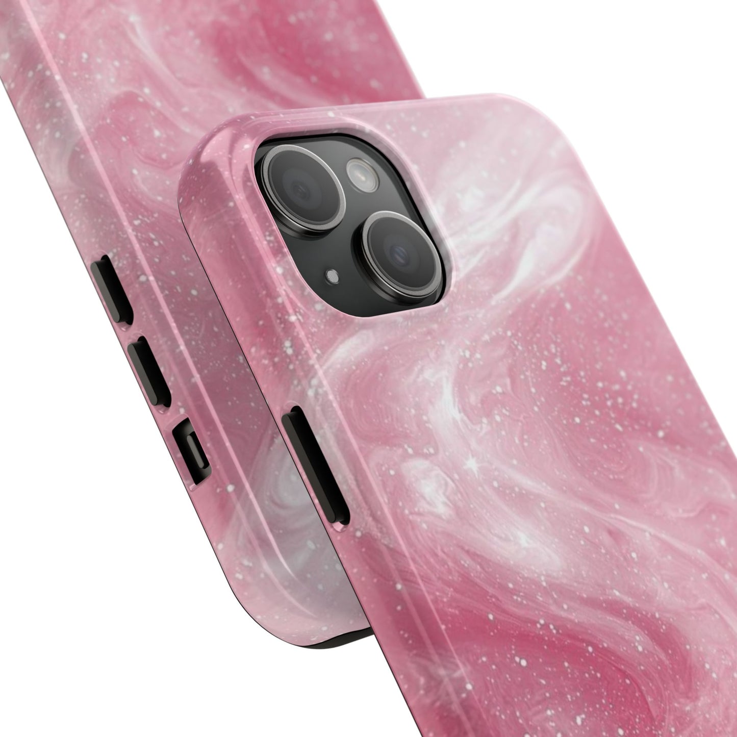 Stylish Tough Phone Cases - Pink Marble Design, Phone Cover for Women, Durable Protection, Trendy Gift, Birthday Present, Everyday Use