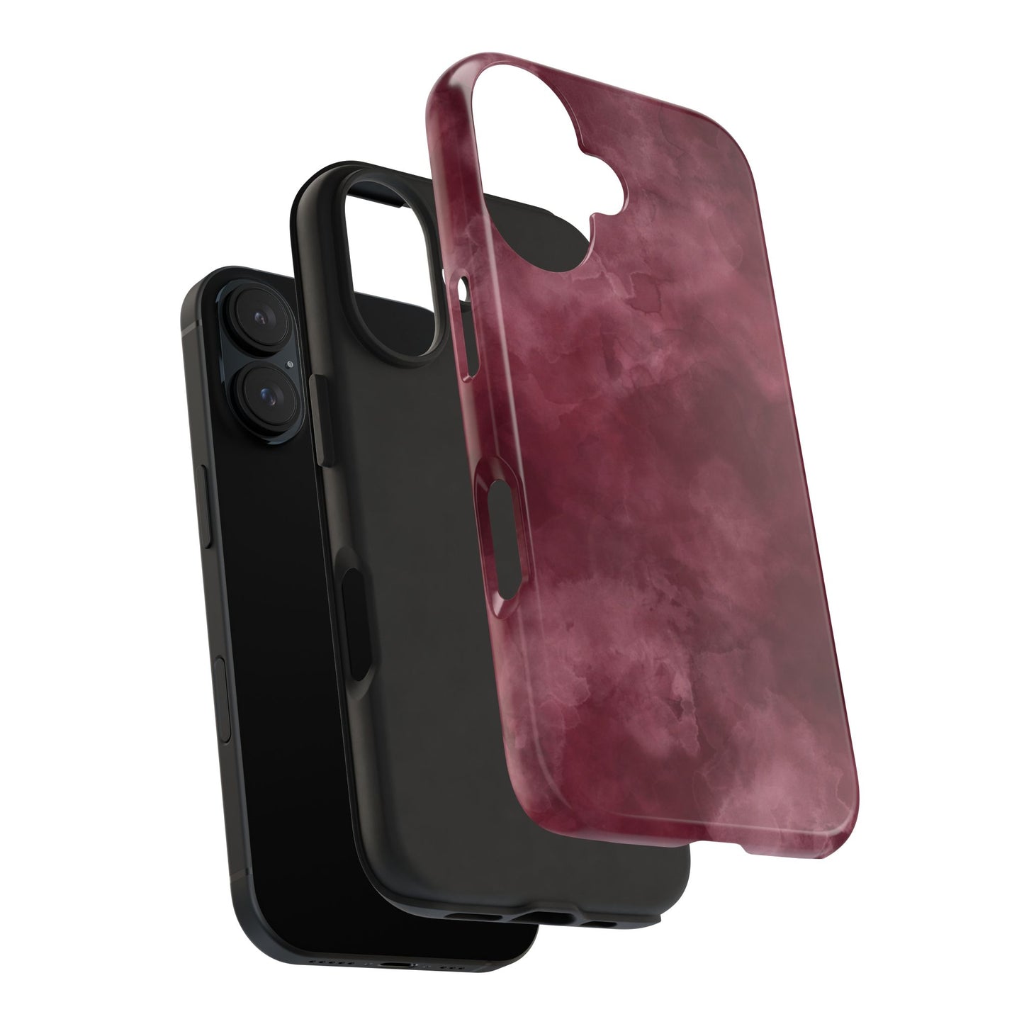 Elegant Burgundy Tough Phone Cases, Stylish Phone Cover, Durable Phone Protector, Unique Gift, Trendy Tech Accessories