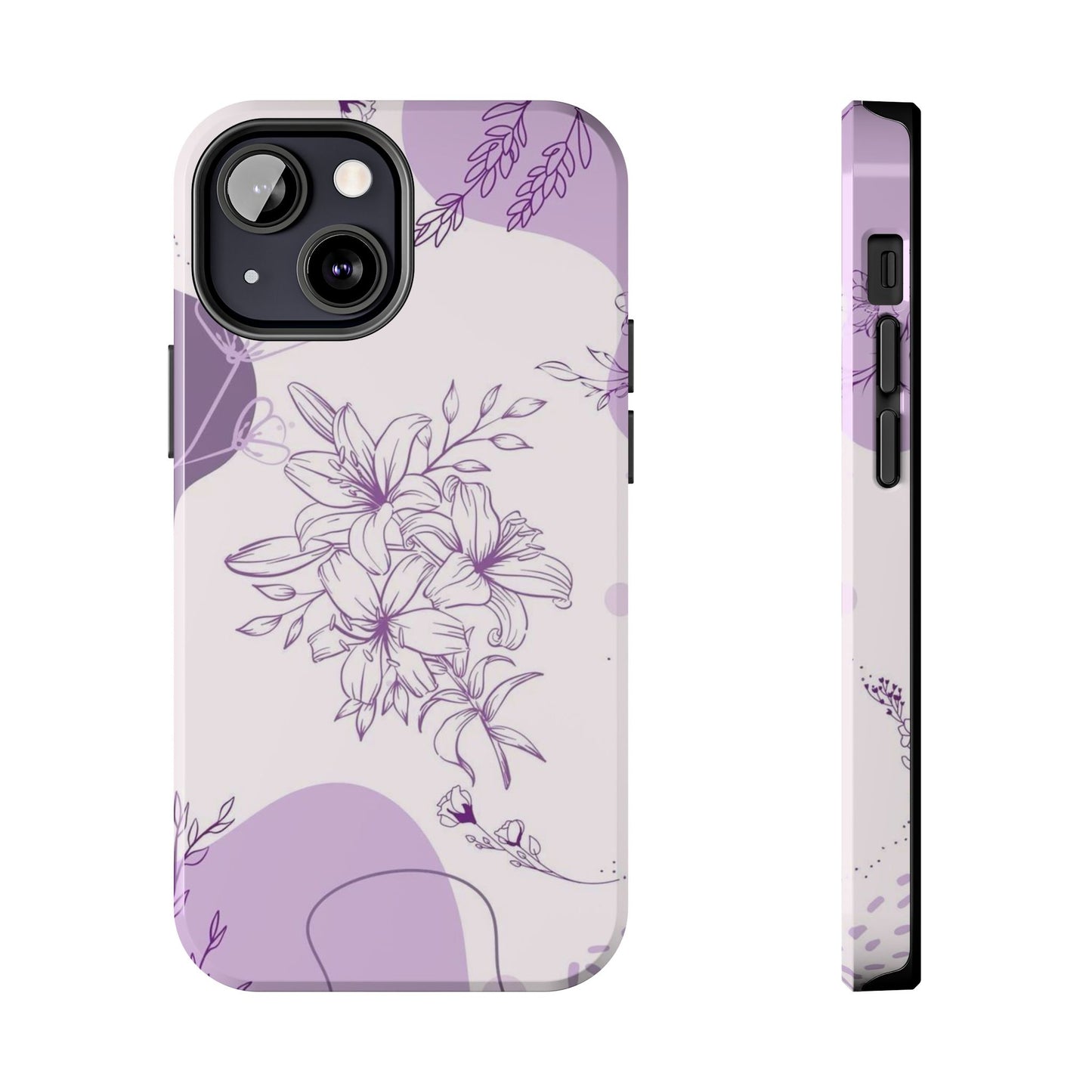 Stylish Floral Tough Phone Cases - Durable Floral Design for Women, Gift for Her, Phone Protection, Nature-Inspired Tech Accessories