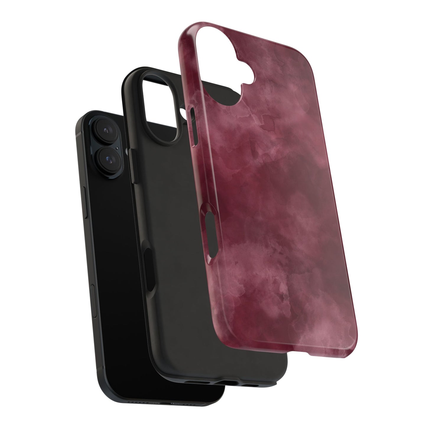 Elegant Burgundy Tough Phone Cases, Stylish Phone Cover, Durable Phone Protector, Unique Gift, Trendy Tech Accessories