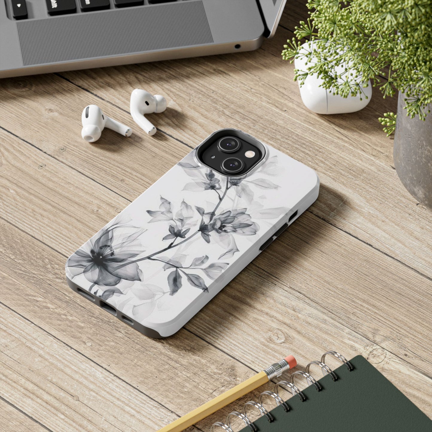 Elegant Floral Tough Phone Cases, Durable Phone Cover, Gift for Her, Protective Case, Floral Design, Stylish Accessory