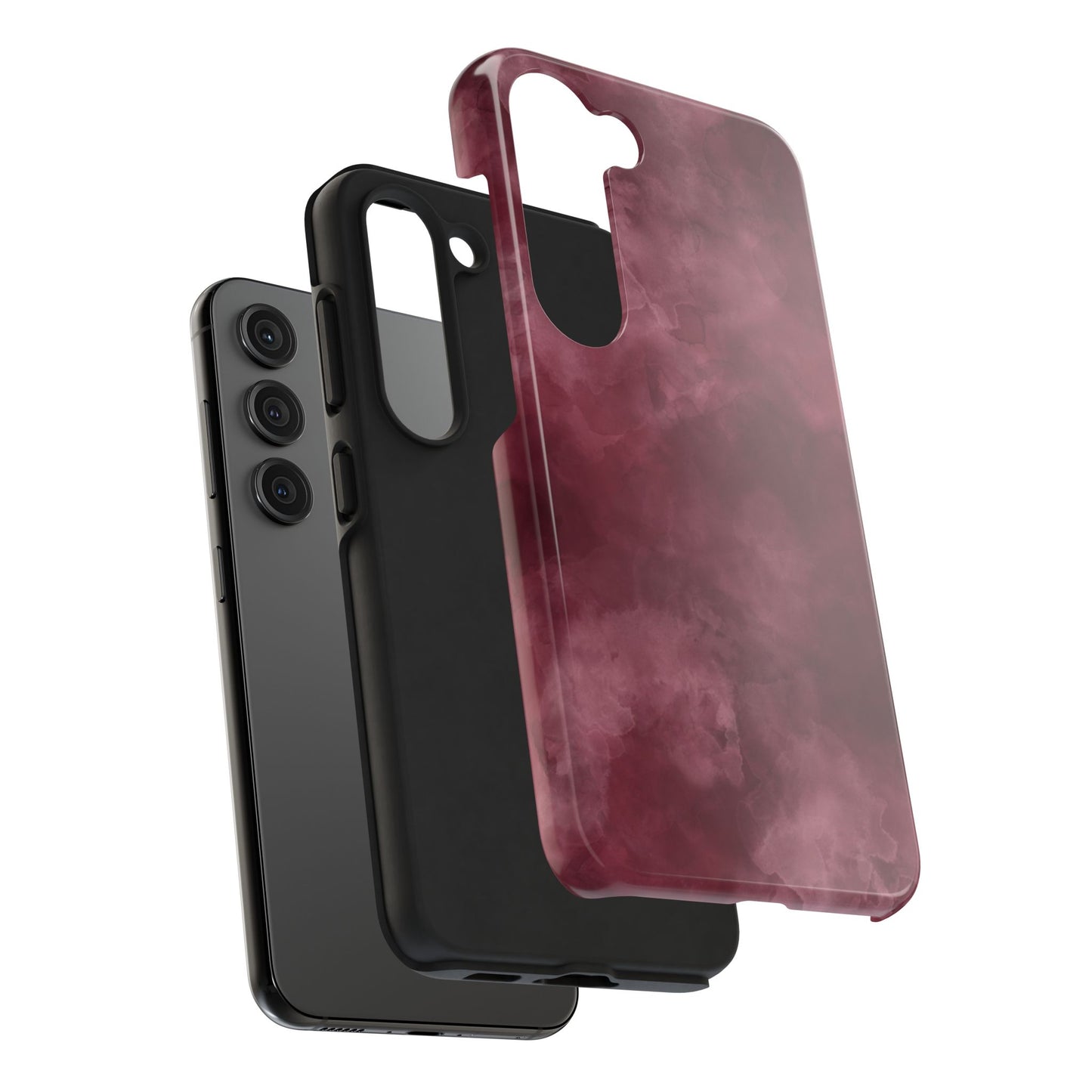Elegant Burgundy Tough Phone Cases, Stylish Phone Cover, Durable Phone Protector, Unique Gift, Trendy Tech Accessories