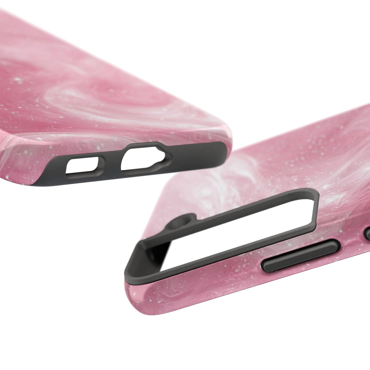 Stylish Tough Phone Cases - Pink Marble Design, Phone Cover for Women, Durable Protection, Trendy Gift, Birthday Present, Everyday Use