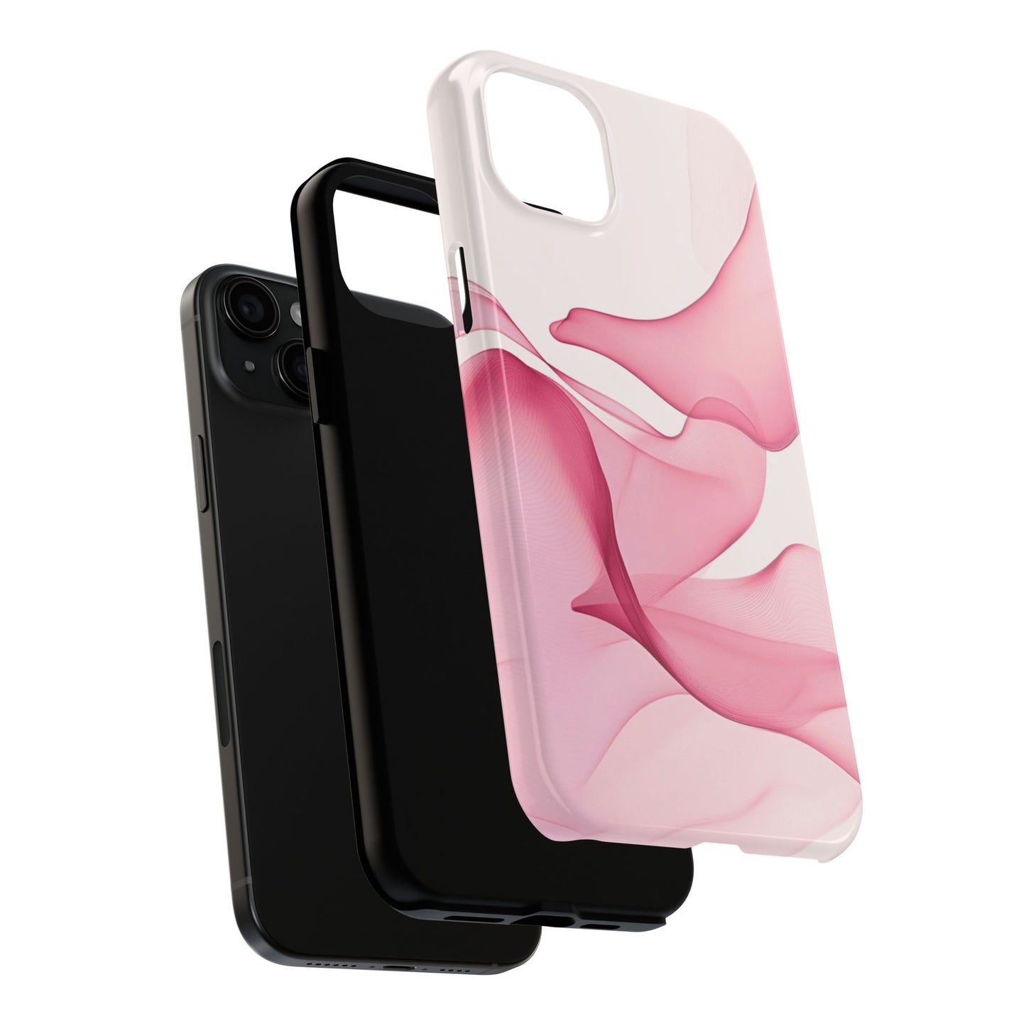 Elegant Tough Phone Cases | Stylish Shockproof Covers for Women | Trendy Gift for Birthdays, Holidays, or Any Occasion, Pink Flow Design