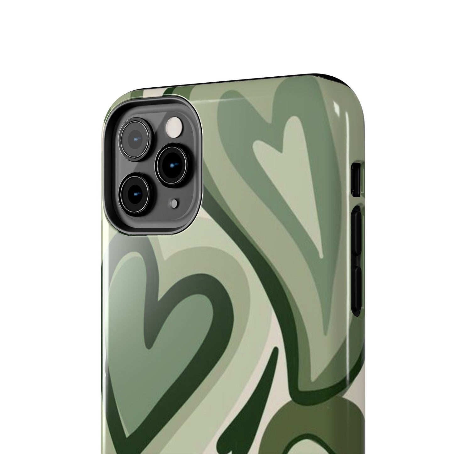 Heartfelt Patterned Tough Phone Cases, Cute Phone Cases, Gift for Her, Valentine's Day, Trendy Accessories, Nature-Inspired Design