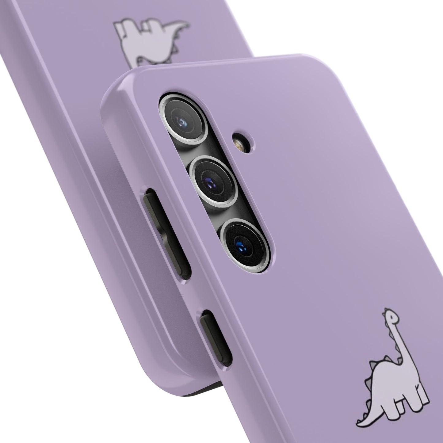 Cute Dinosaur Tough Phone Cases, Kid-Friendly Phone Covers, Dinosaur Gifts for Kids, Purple Phone Accessories, Durable Cases