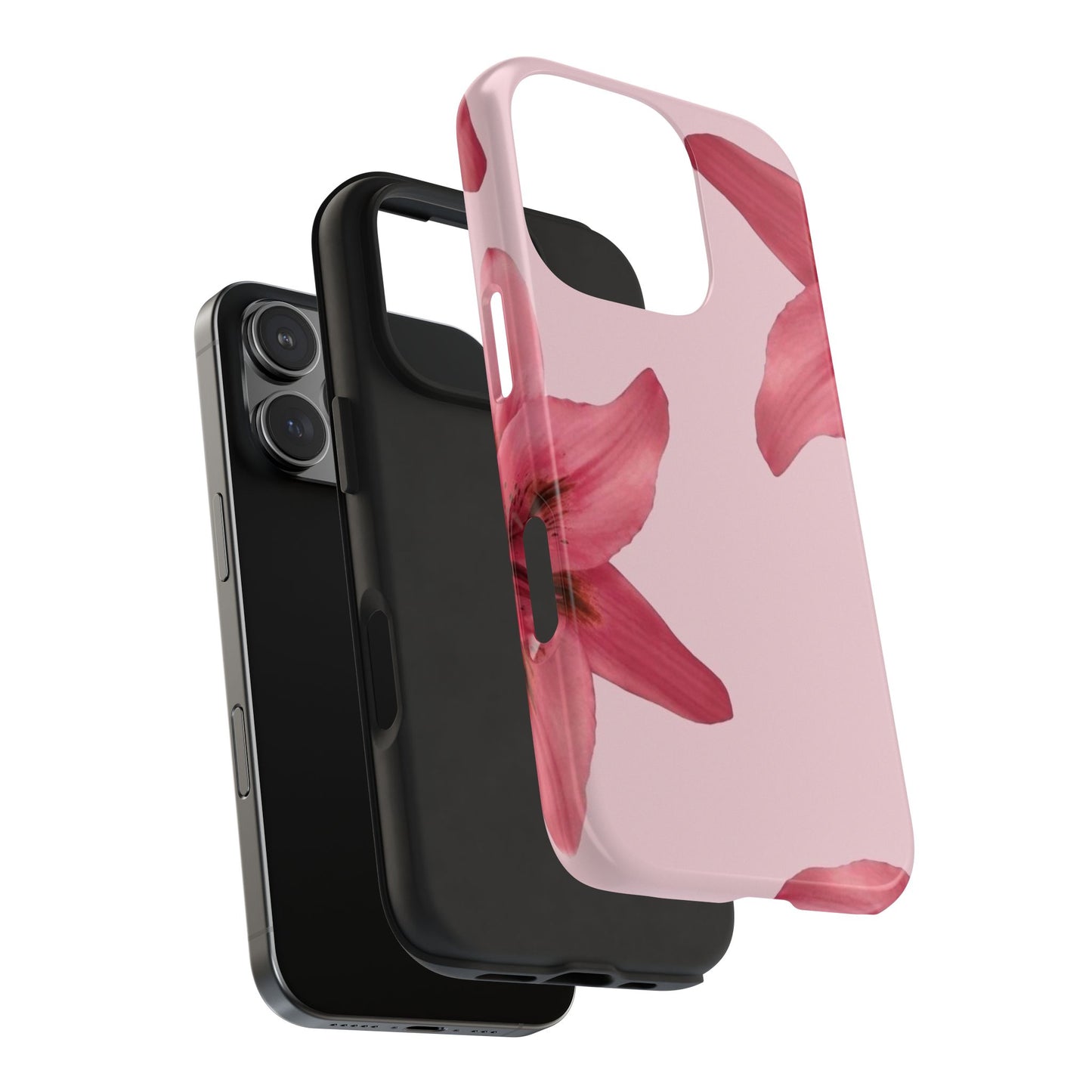 Stylish Floral Phone Case - Tough & Durable, Pink Lily Design, Perfect for Flower Lovers, Gift for Her, Seasonal Accessory, Phone Protection
