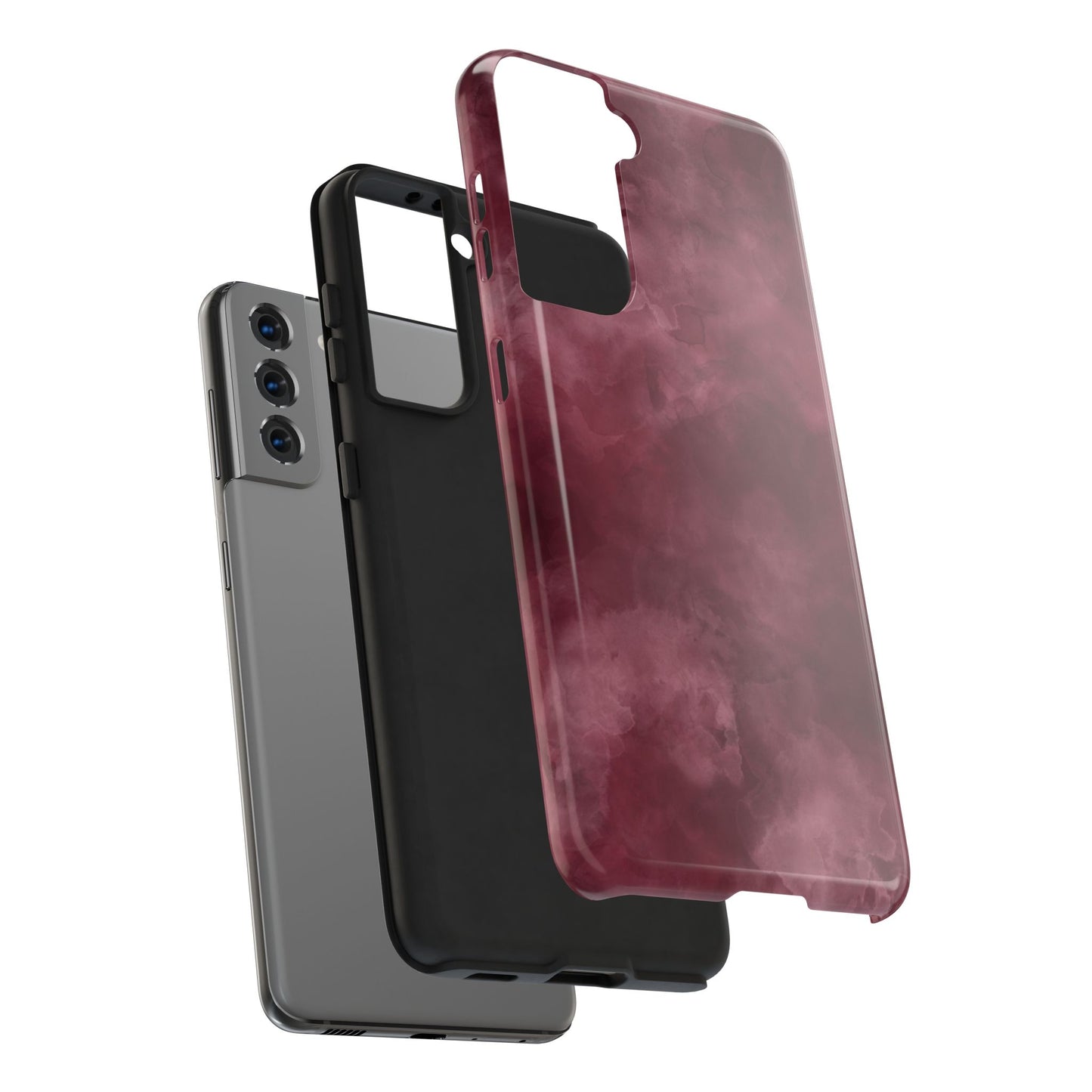 Elegant Burgundy Tough Phone Cases, Stylish Phone Cover, Durable Phone Protector, Unique Gift, Trendy Tech Accessories