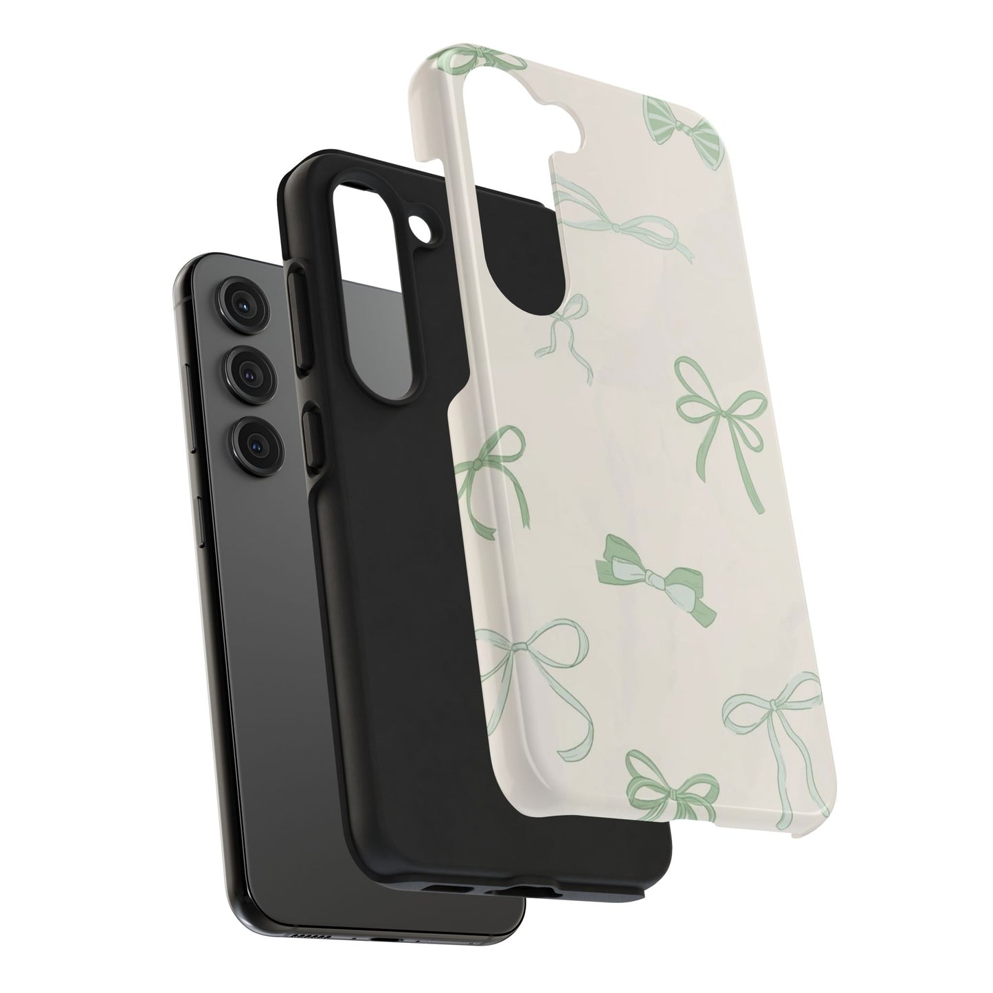 Delicate Bow Phone Cases, Floral Phone Covers, Cute Tech Accessories, Gift for Her, Pastel Aesthetic, Birthday Gifts
