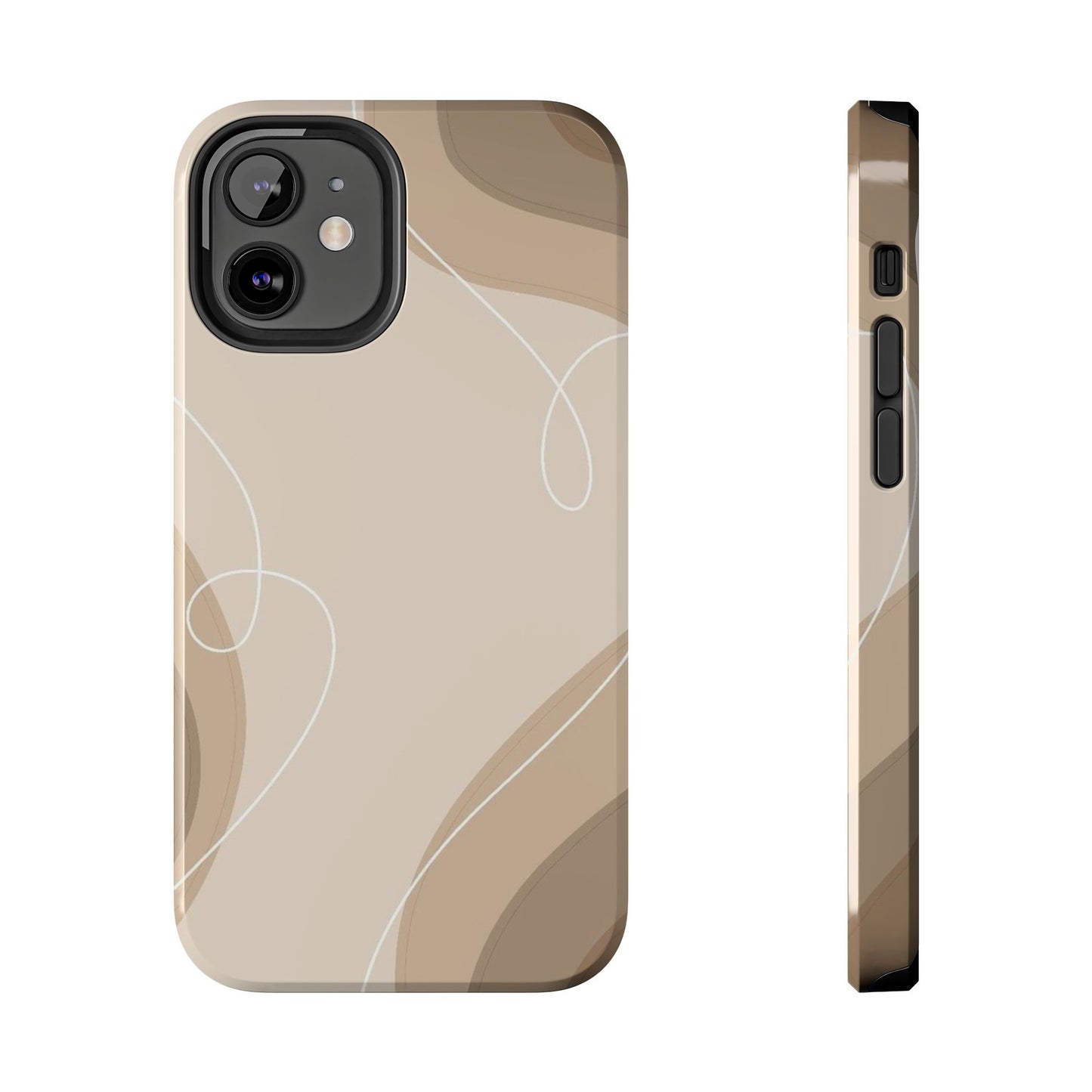 Abstract Wave Tough Phone Cases, Modern Phone Covers, Stylish Protective Cases, Gift for Her, Minimalist Design