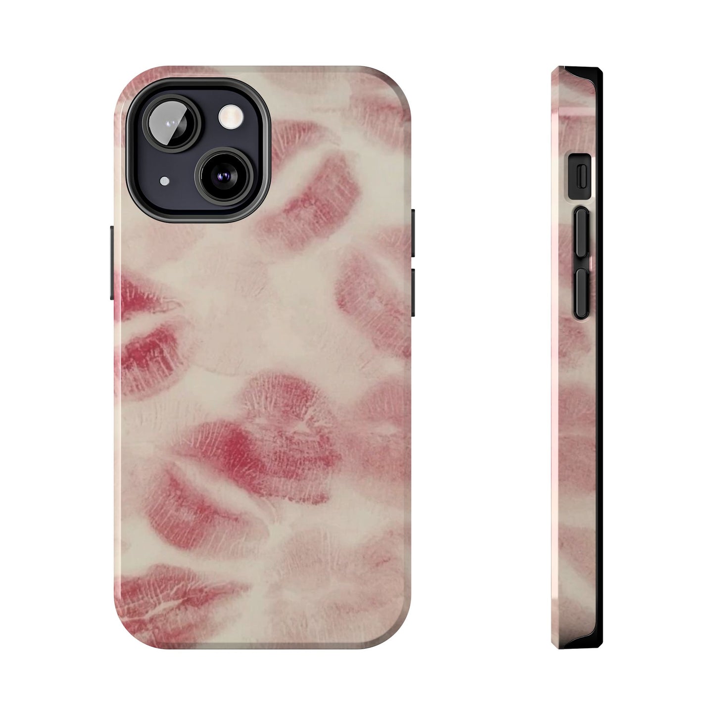 Stylish Kiss Print Phone Cases | Chic Mobile Covers for Trendy Users, Gift for Her, Protective Case, Birthday Present, Valentine's Day