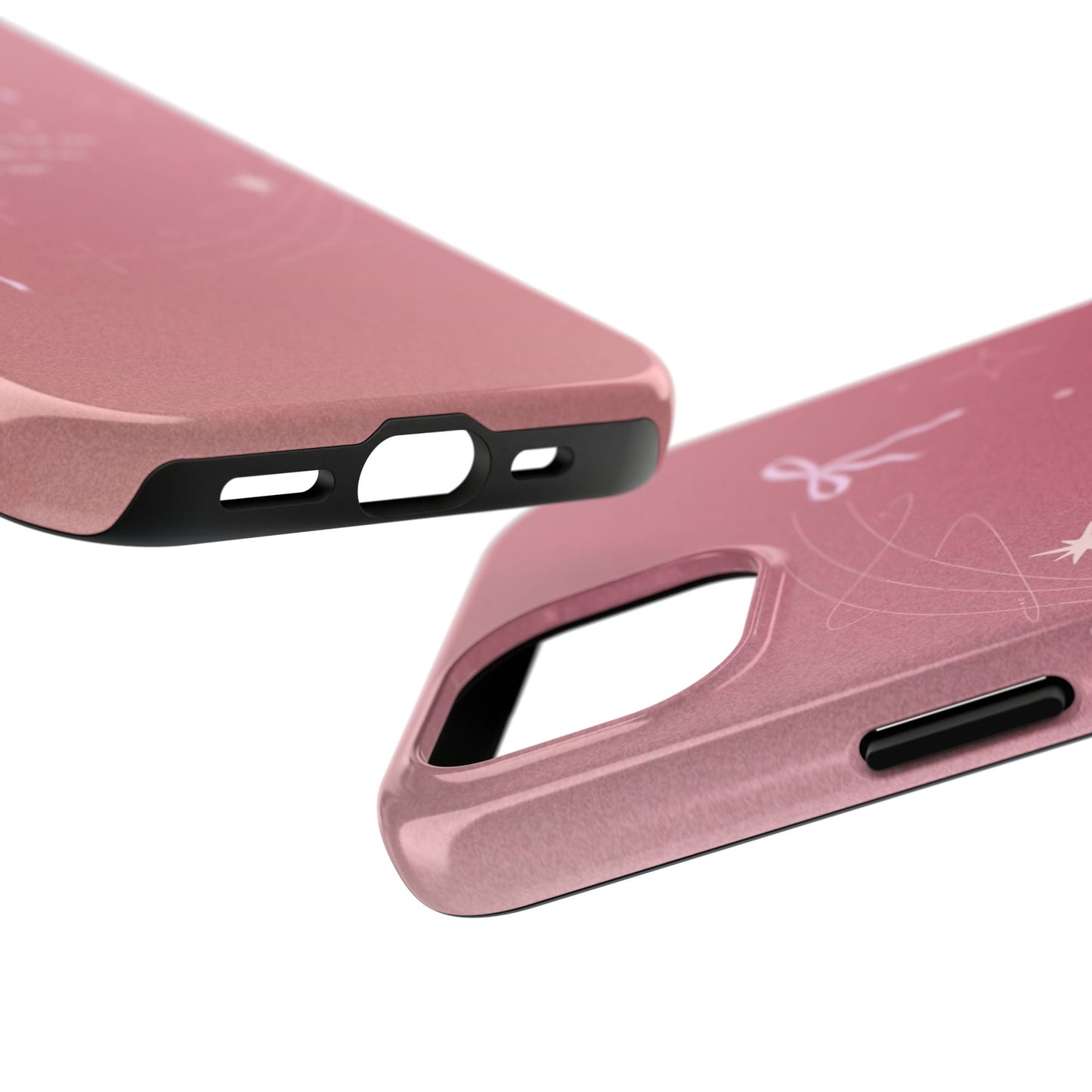 Inspirational Tough Phone Cases - Pink with Stars, Sturdy Protection, Gifts for Her, Motivational Quotes, Everyday Use