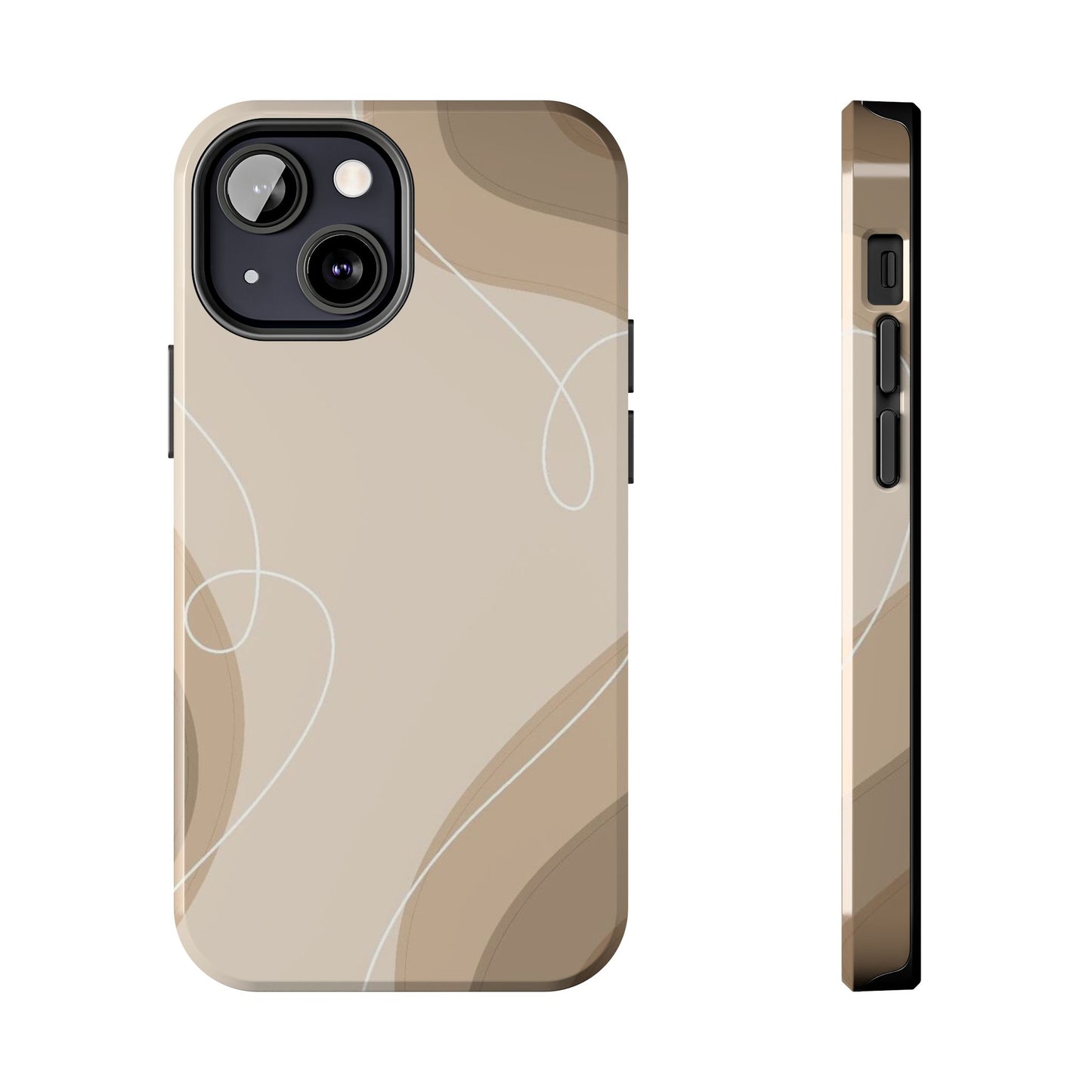 Abstract Wave Tough Phone Cases, Modern Phone Covers, Stylish Protective Cases, Gift for Her, Minimalist Design