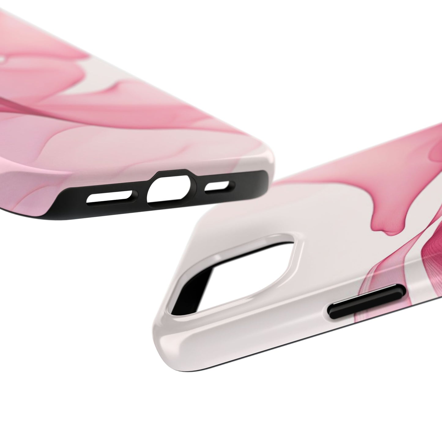 Elegant Tough Phone Cases | Stylish Shockproof Covers for Women | Trendy Gift for Birthdays, Holidays, or Any Occasion, Pink Flow Design