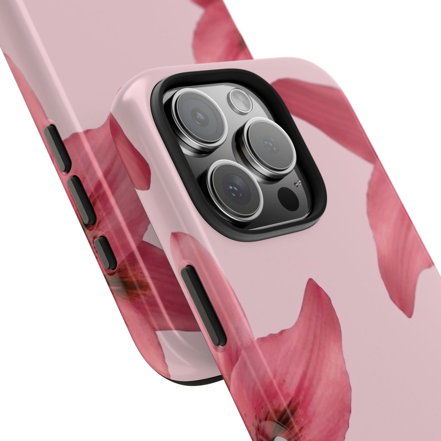 Stylish Floral Phone Case - Tough & Durable, Pink Lily Design, Perfect for Flower Lovers, Gift for Her, Seasonal Accessory, Phone Protection