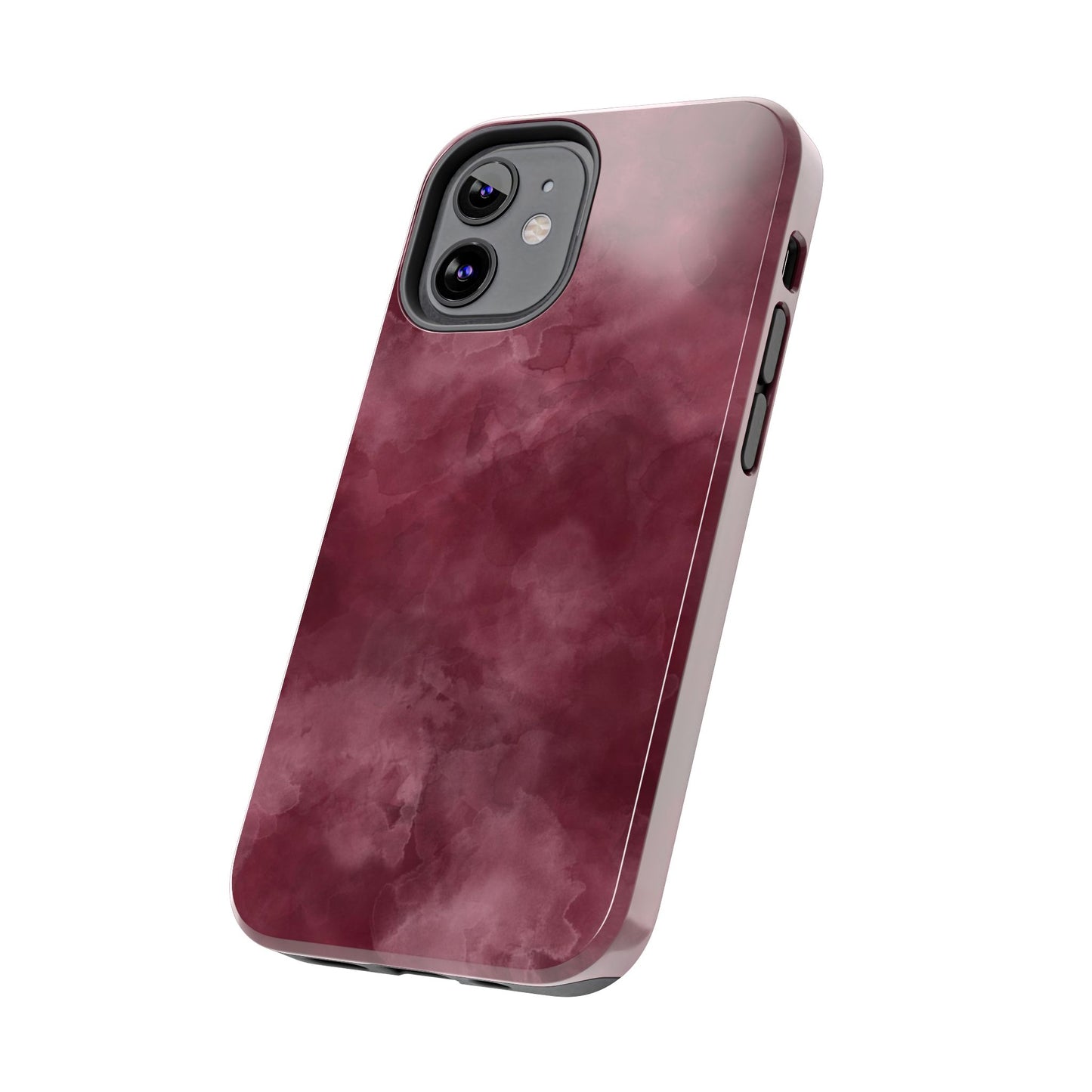 Elegant Burgundy Tough Phone Cases, Stylish Phone Cover, Durable Phone Protector, Unique Gift, Trendy Tech Accessories