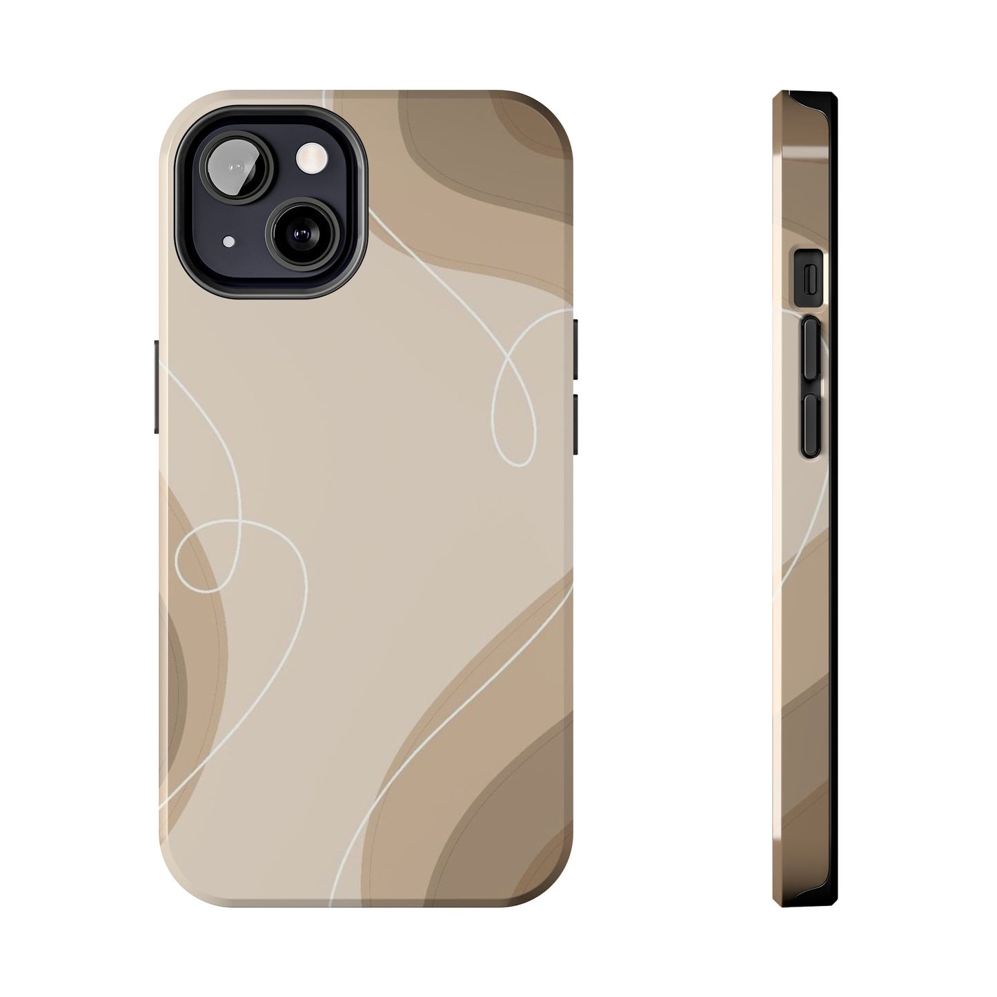 Abstract Wave Tough Phone Cases, Modern Phone Covers, Stylish Protective Cases, Gift for Her, Minimalist Design