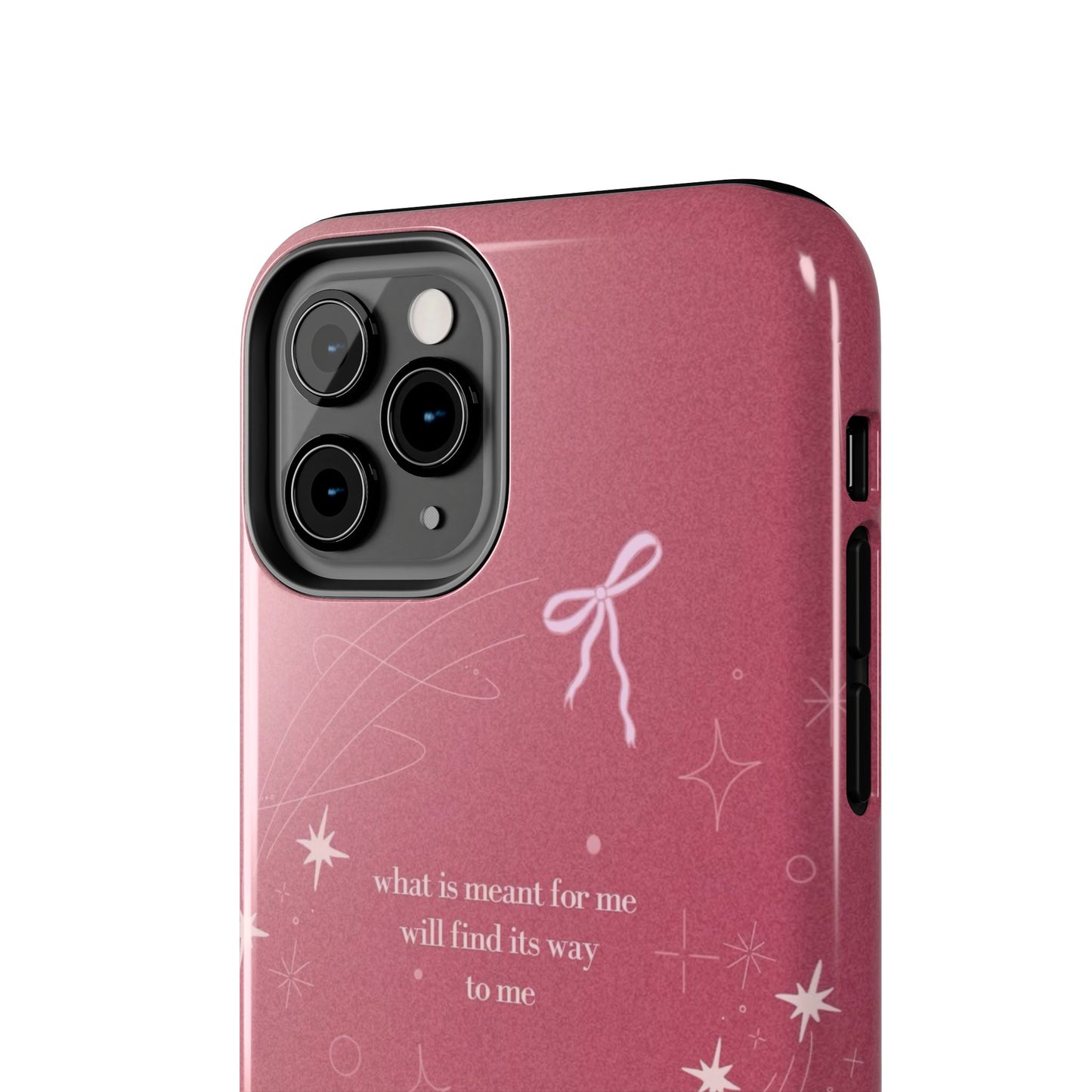 Inspirational Tough Phone Cases - Pink with Stars, Sturdy Protection, Gifts for Her, Motivational Quotes, Everyday Use