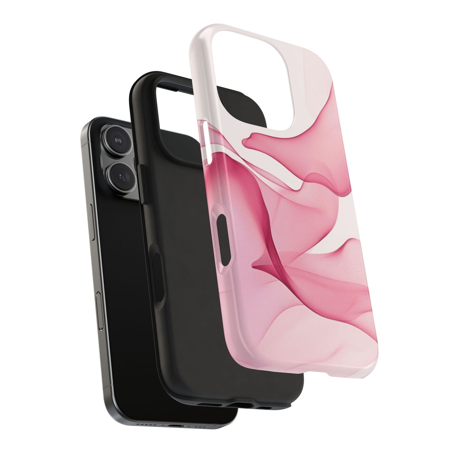 Elegant Tough Phone Cases | Stylish Shockproof Covers for Women | Trendy Gift for Birthdays, Holidays, or Any Occasion, Pink Flow Design